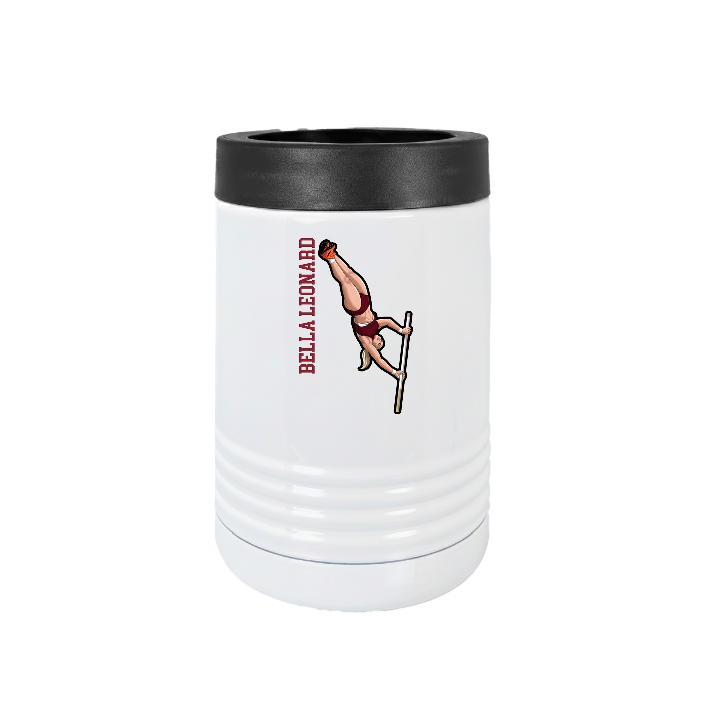 Beverage Holder — Name Vertical in White