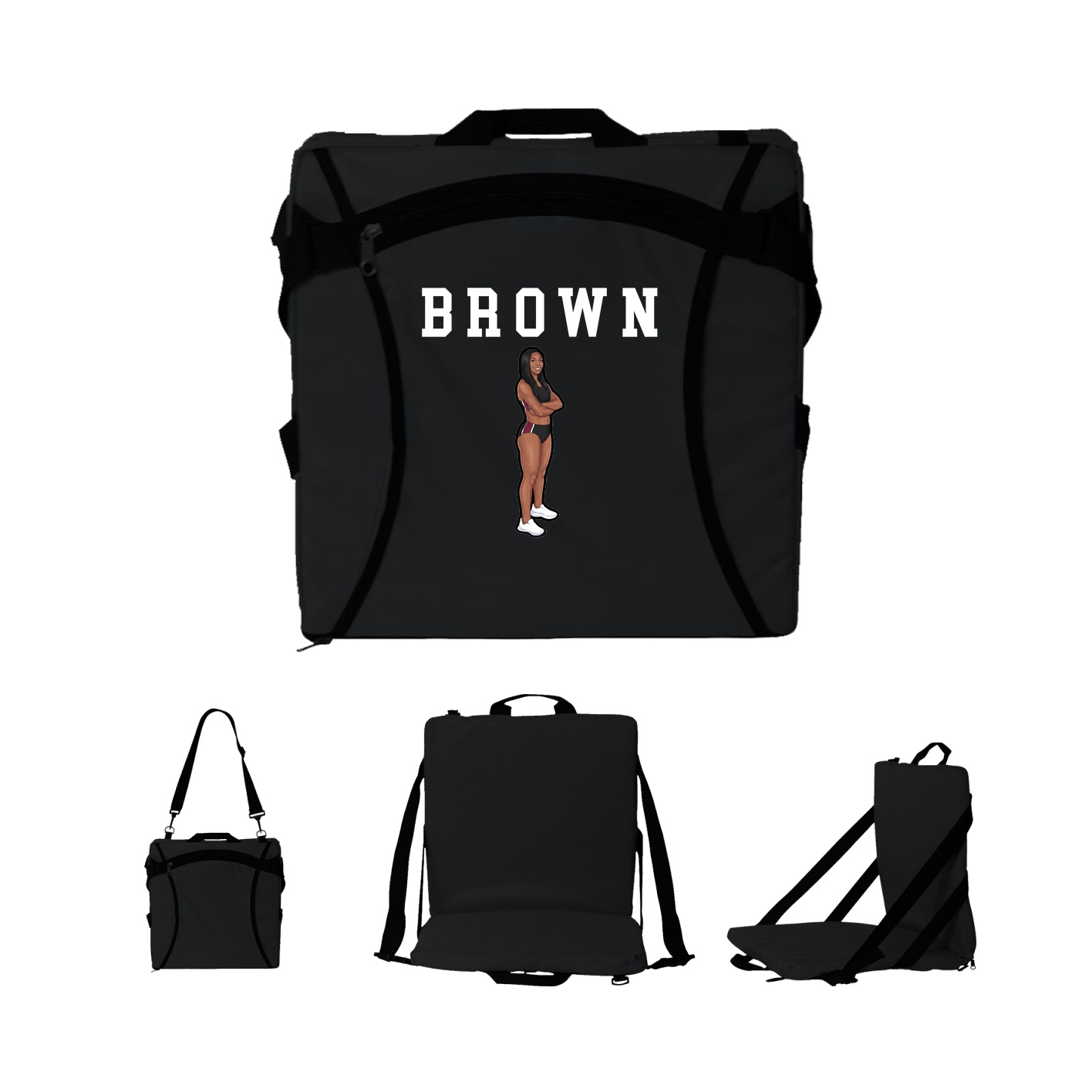 Folding Stadium Seat — Shirsey in Black