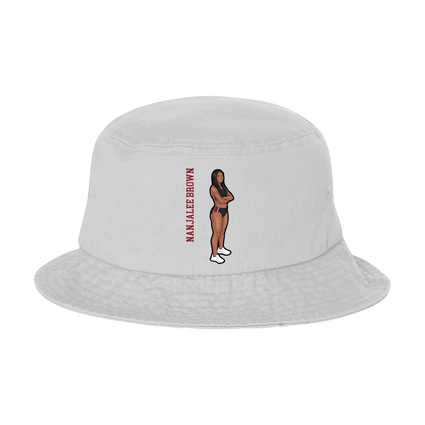 Bucket Cap — Name Vertical in White