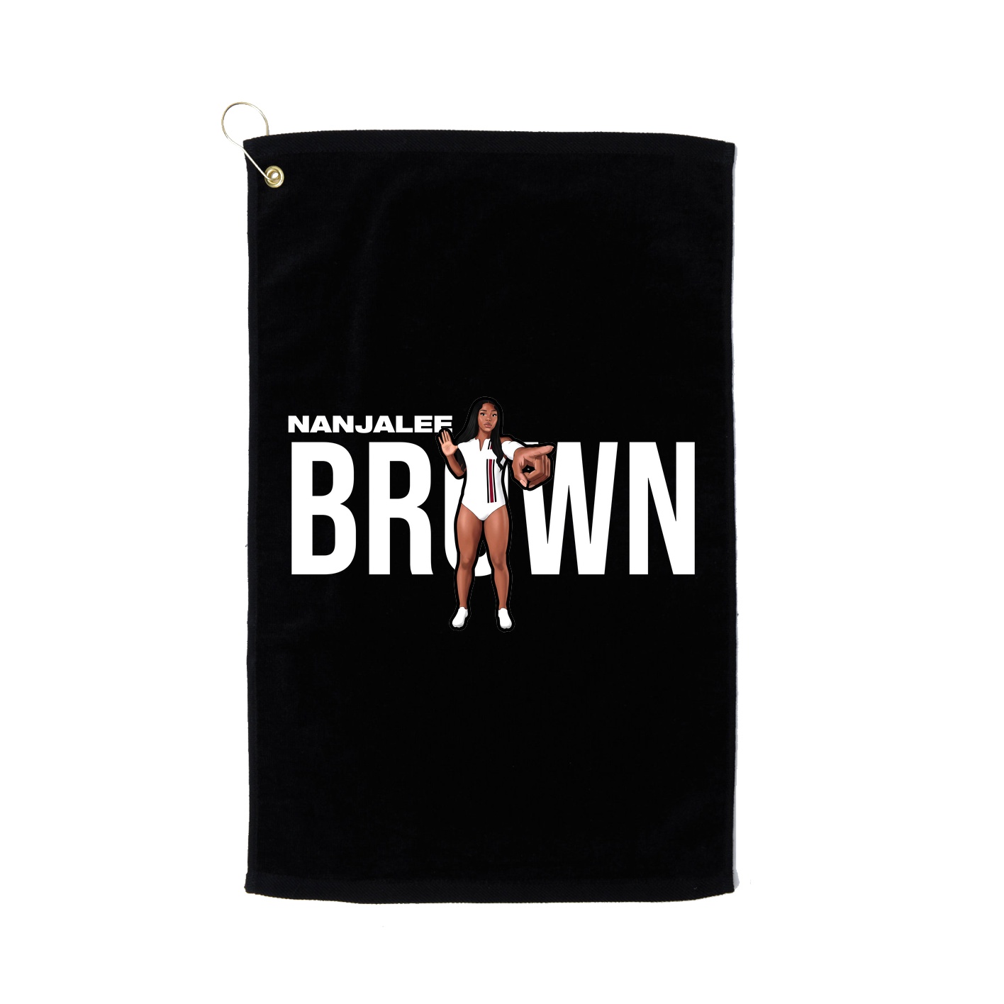 Golf Towel — Player Name in Black