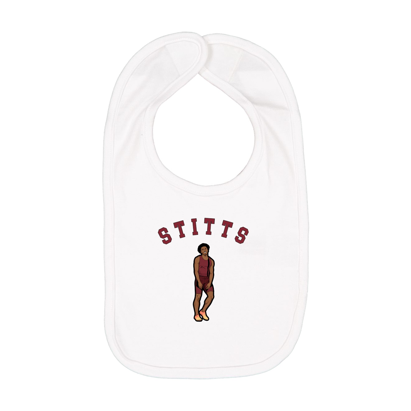 Infant Bib — Shirsey Arch in White