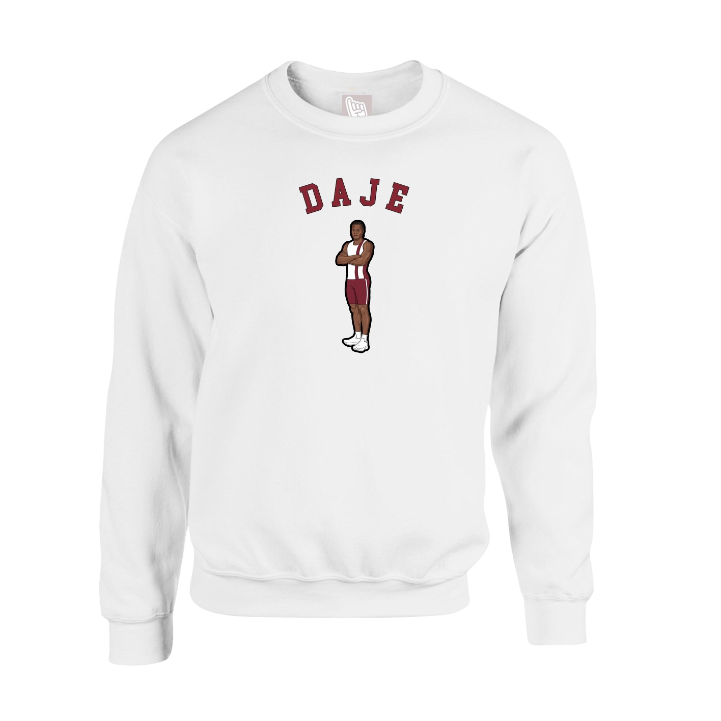 Fleece Crew — Shirsey Arch in White