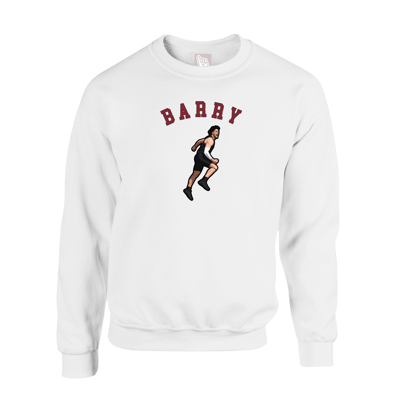 Fleece Crew — Shirsey Arch in White