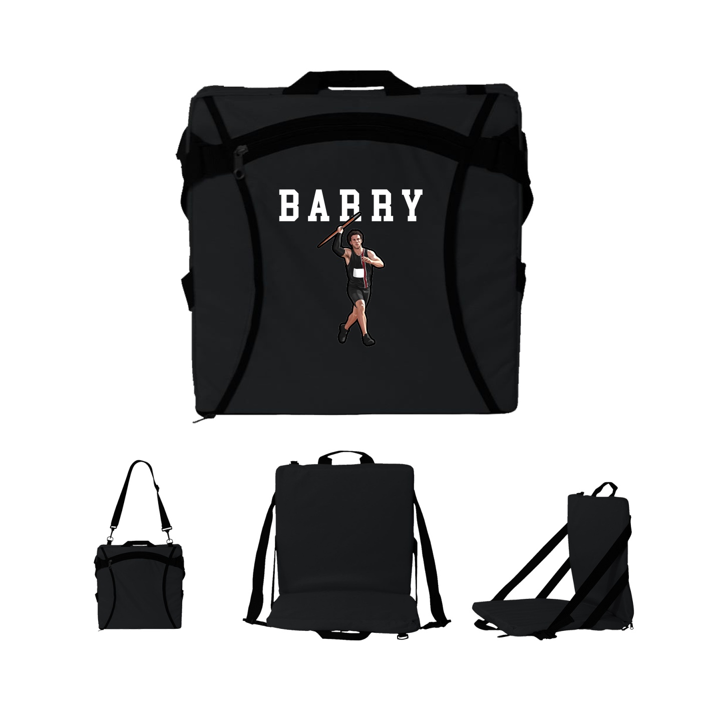 Folding Stadium Seat — Shirsey in Black