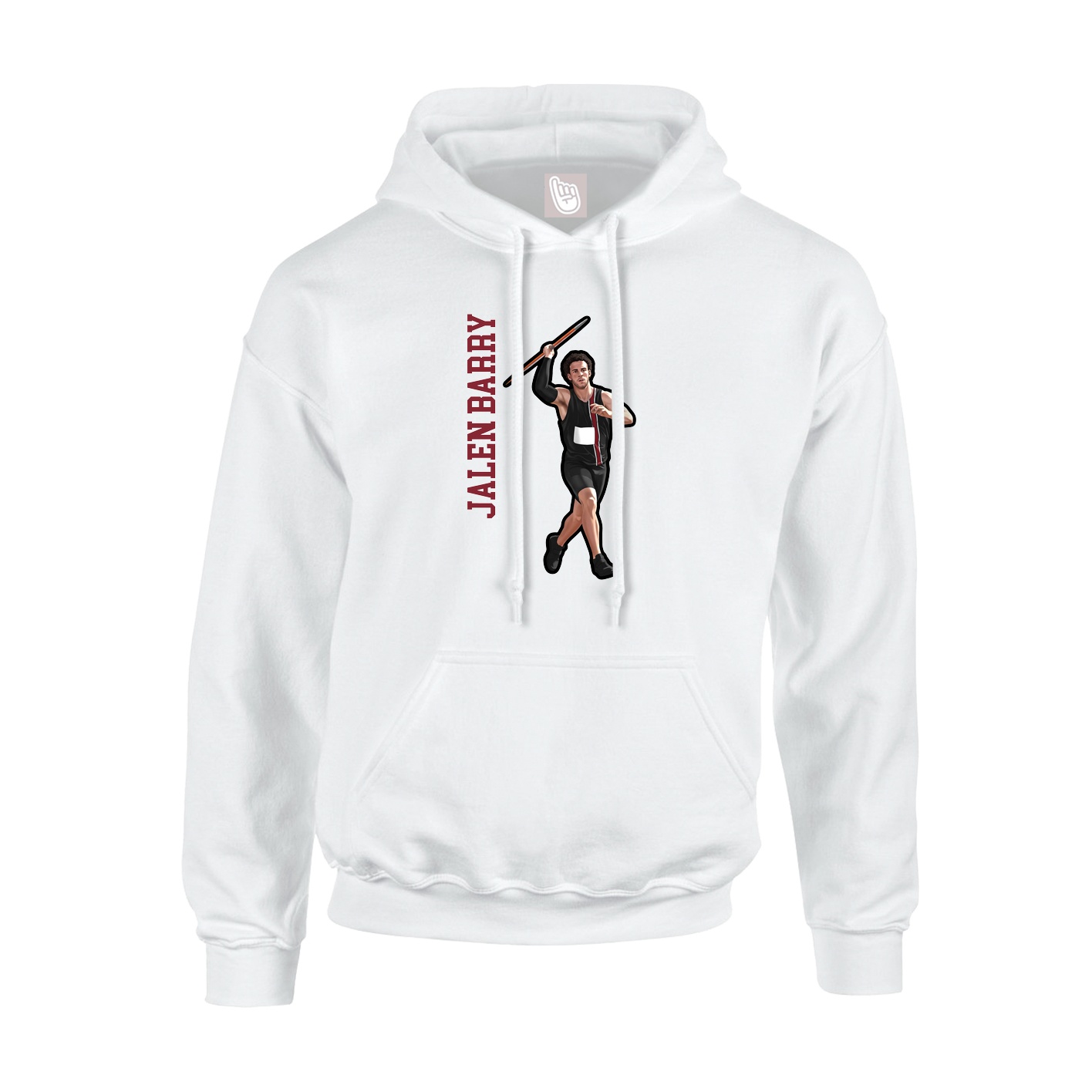 Hoodie — Name Vertical in White
