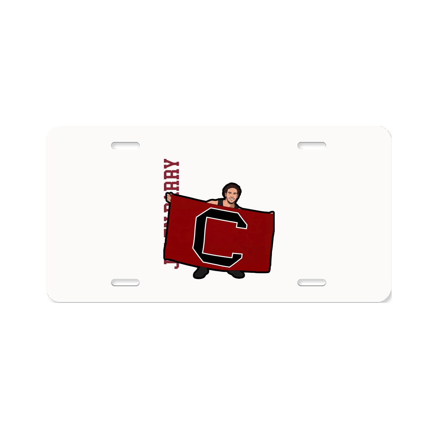 License Plate — Name Vertical in Classic