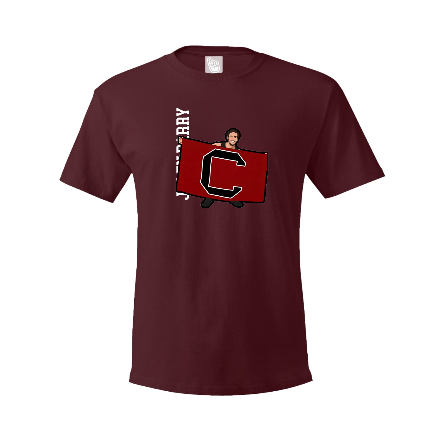 Tee — Name Vertical in Maroon