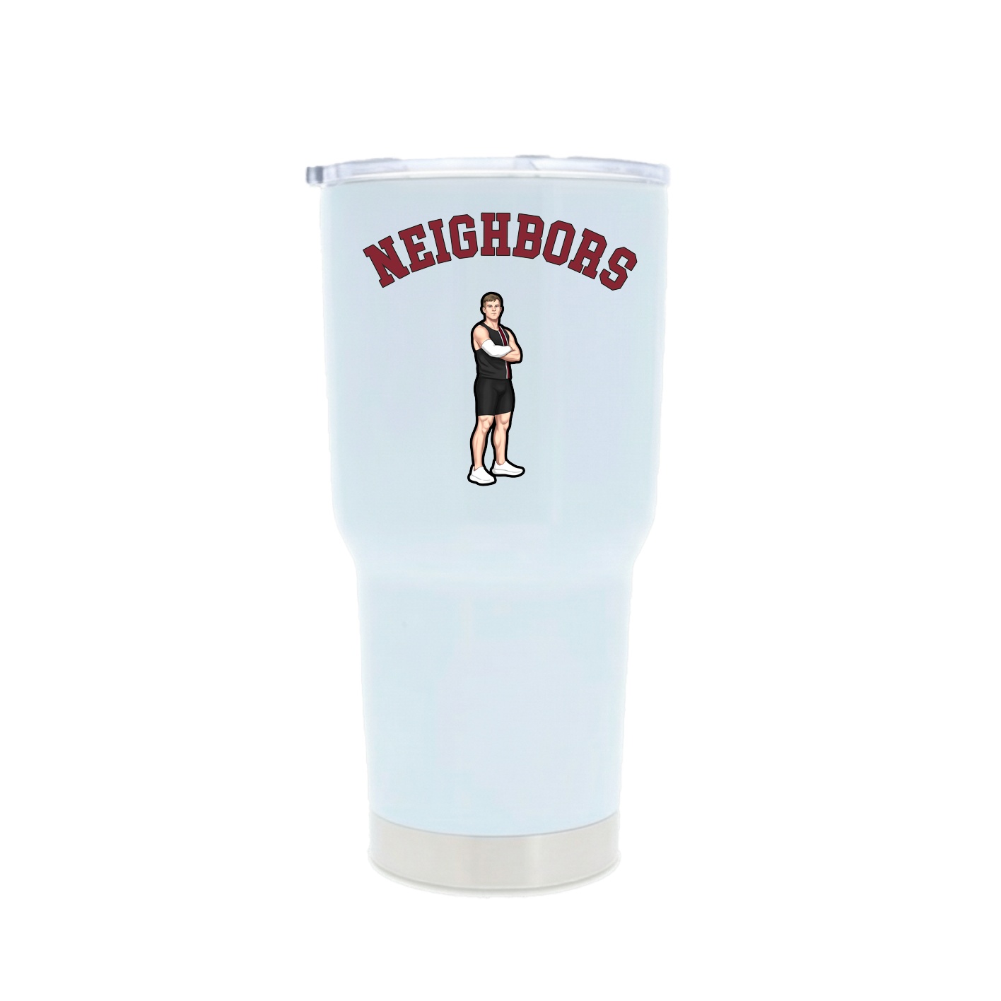 30oz Stainless Steel Tumbler — Shirsey Arch in White