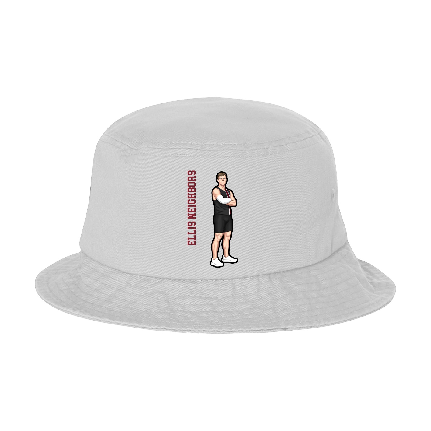 Bucket Cap — Name Vertical in White