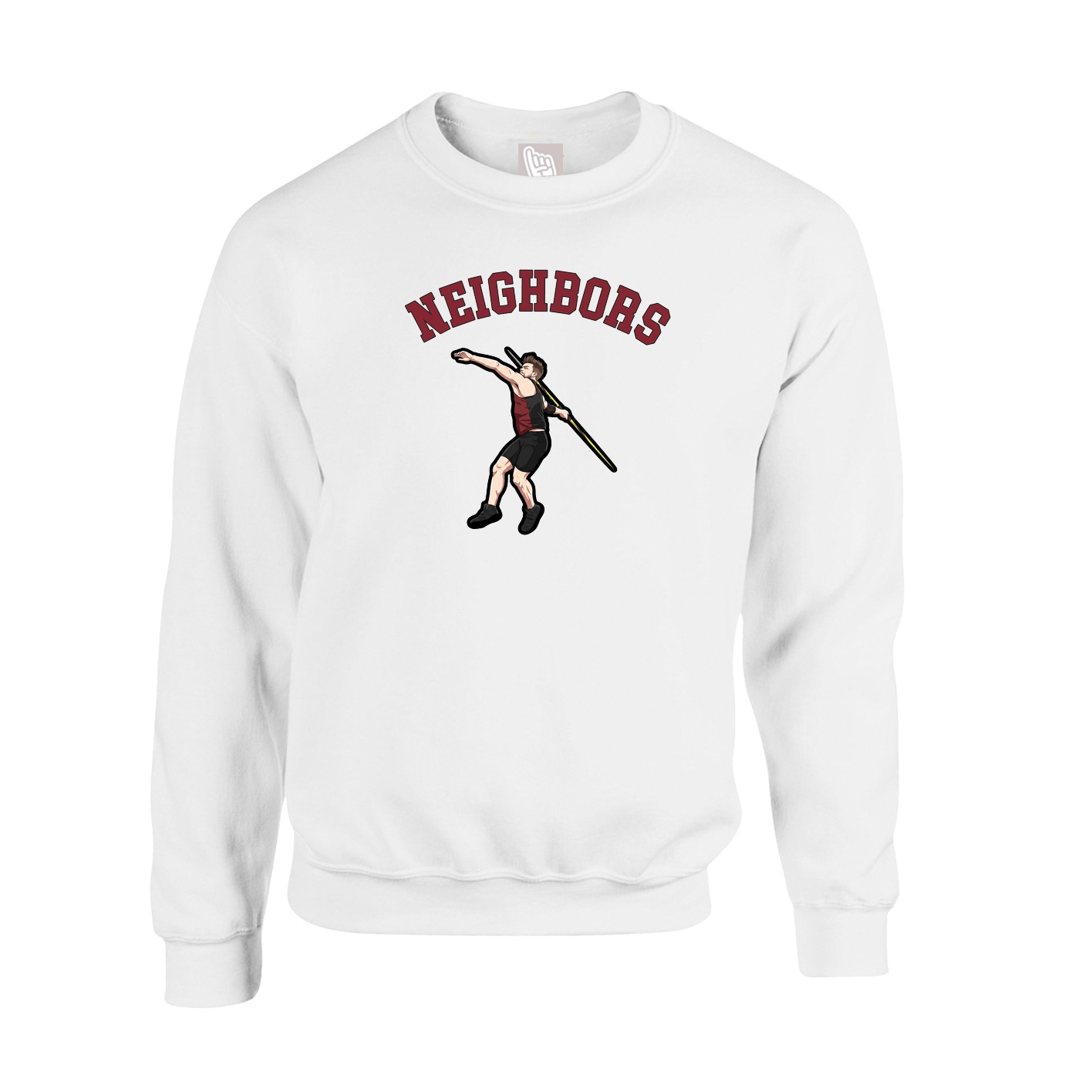 Fleece Crew — Shirsey Arch in White