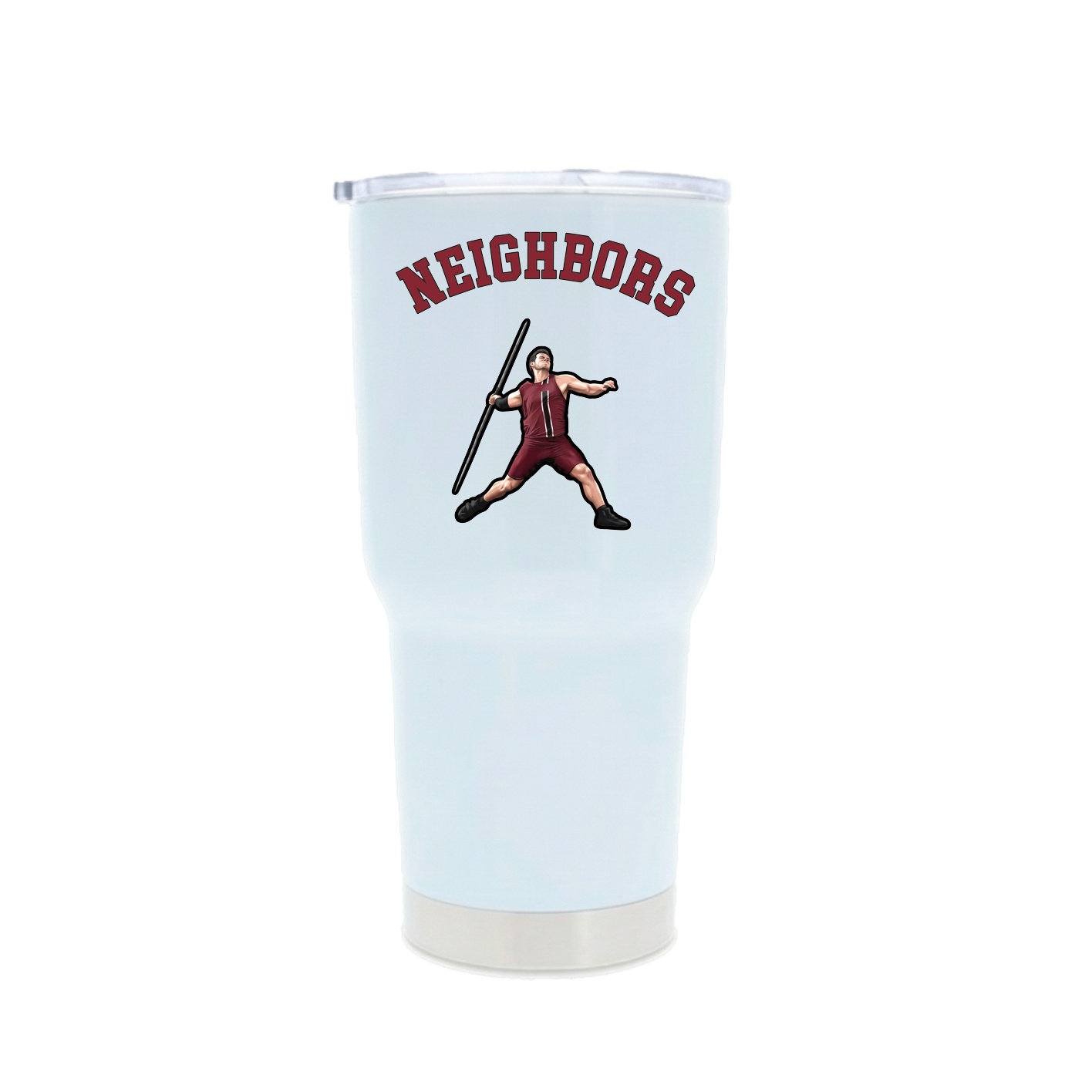 30oz Stainless Steel Tumbler — Shirsey Arch in White