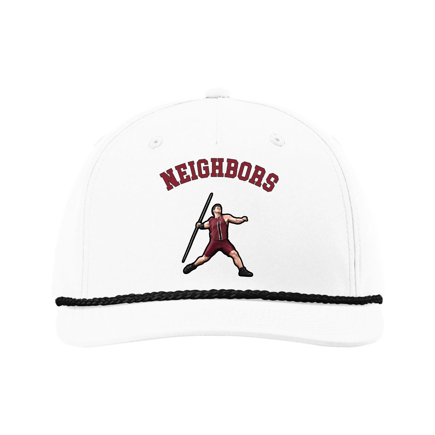 Five-Panel Classic Rope Cap — Shirsey Arch in White