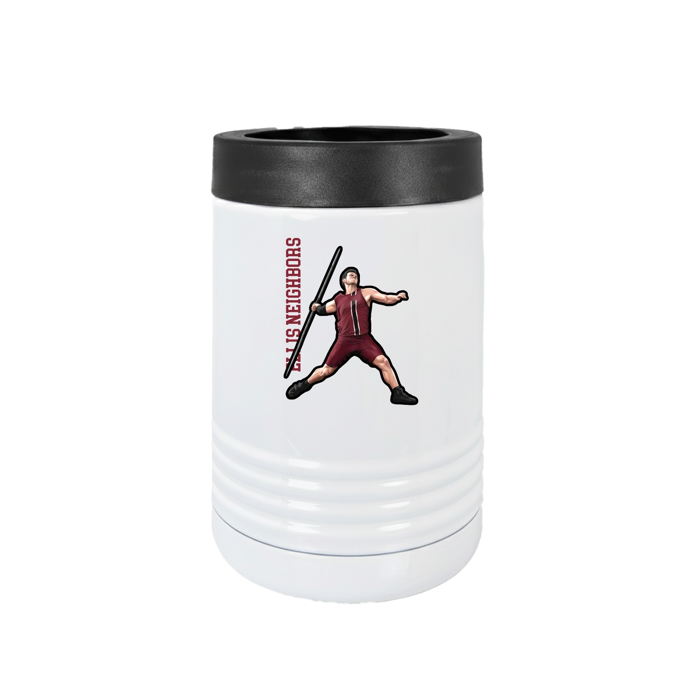 Beverage Holder — Name Vertical in White
