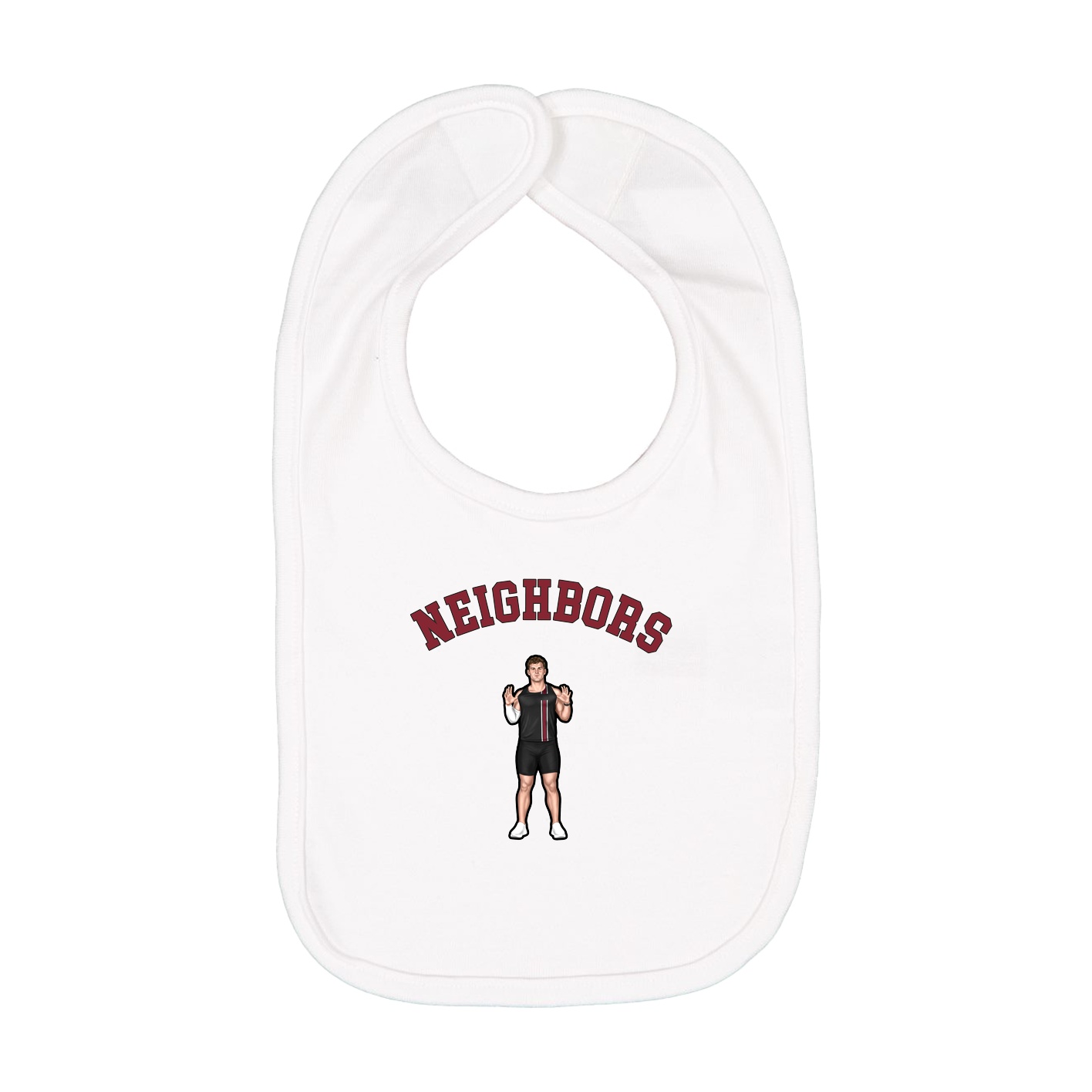 Infant Bib — Shirsey Arch in White