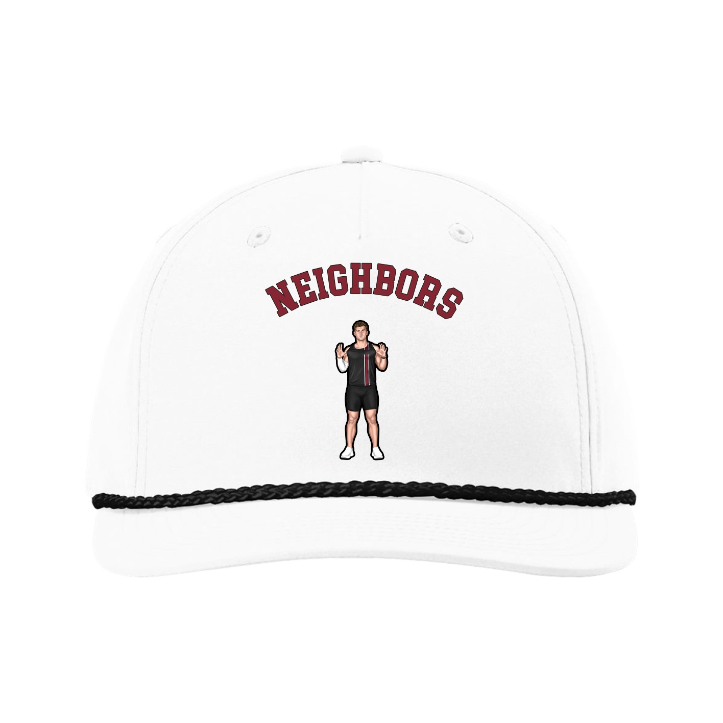 Five-Panel Classic Rope Cap — Shirsey Arch in White