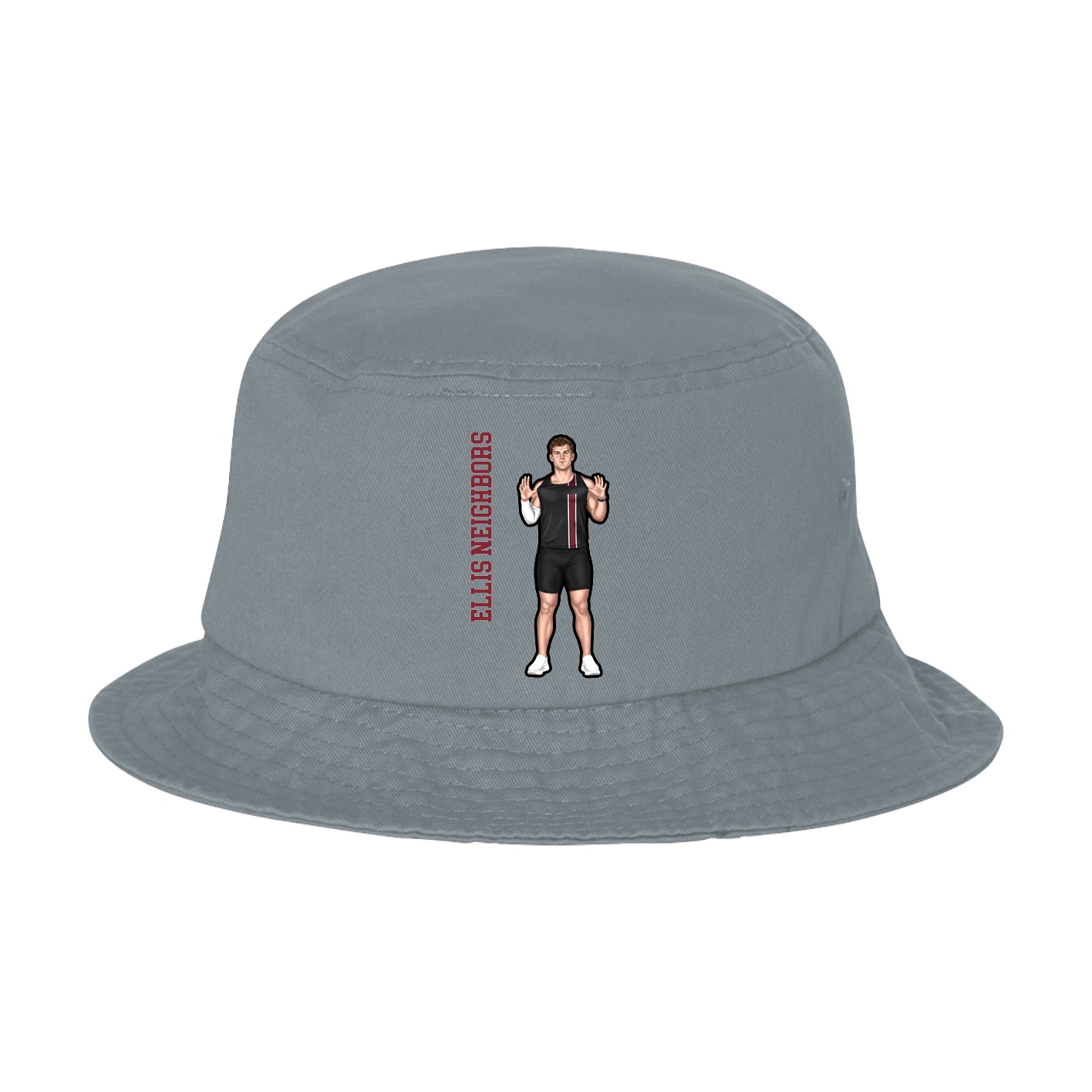Bucket Cap — Name Vertical in Grey