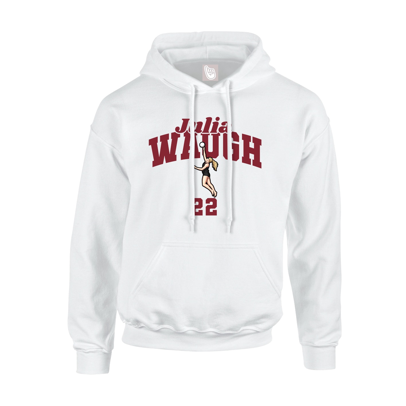 Hoodie — Signature Arch in White