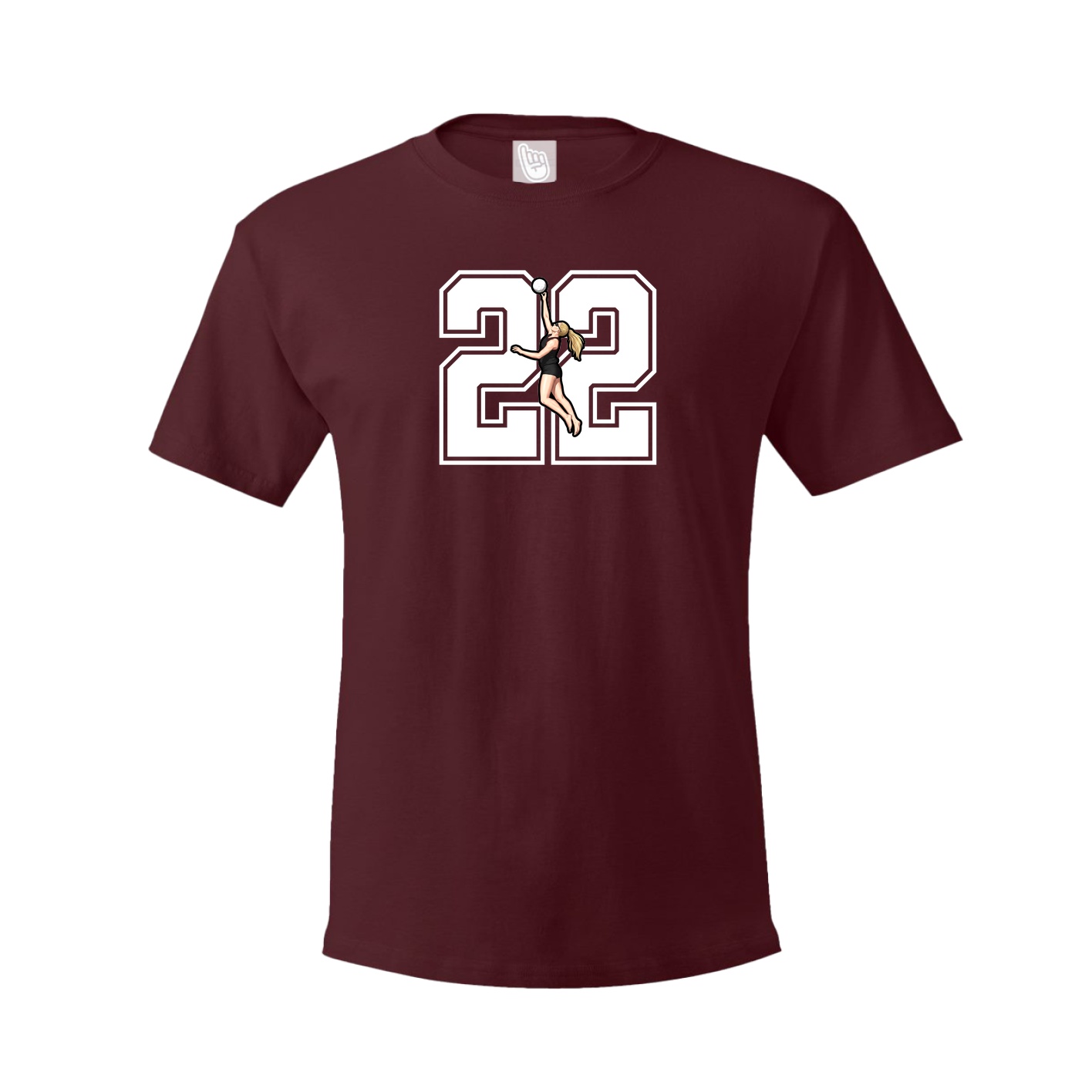 Tee — Number in Maroon