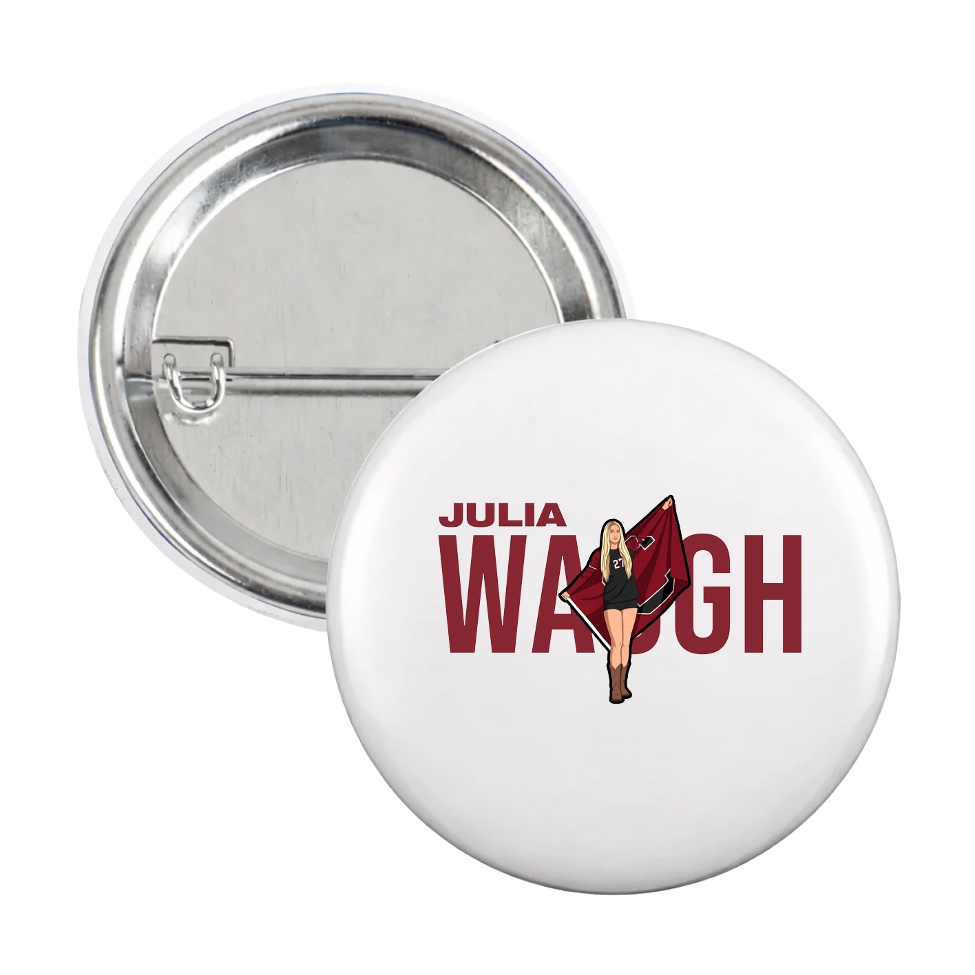 Game Day Button — Player Name in White