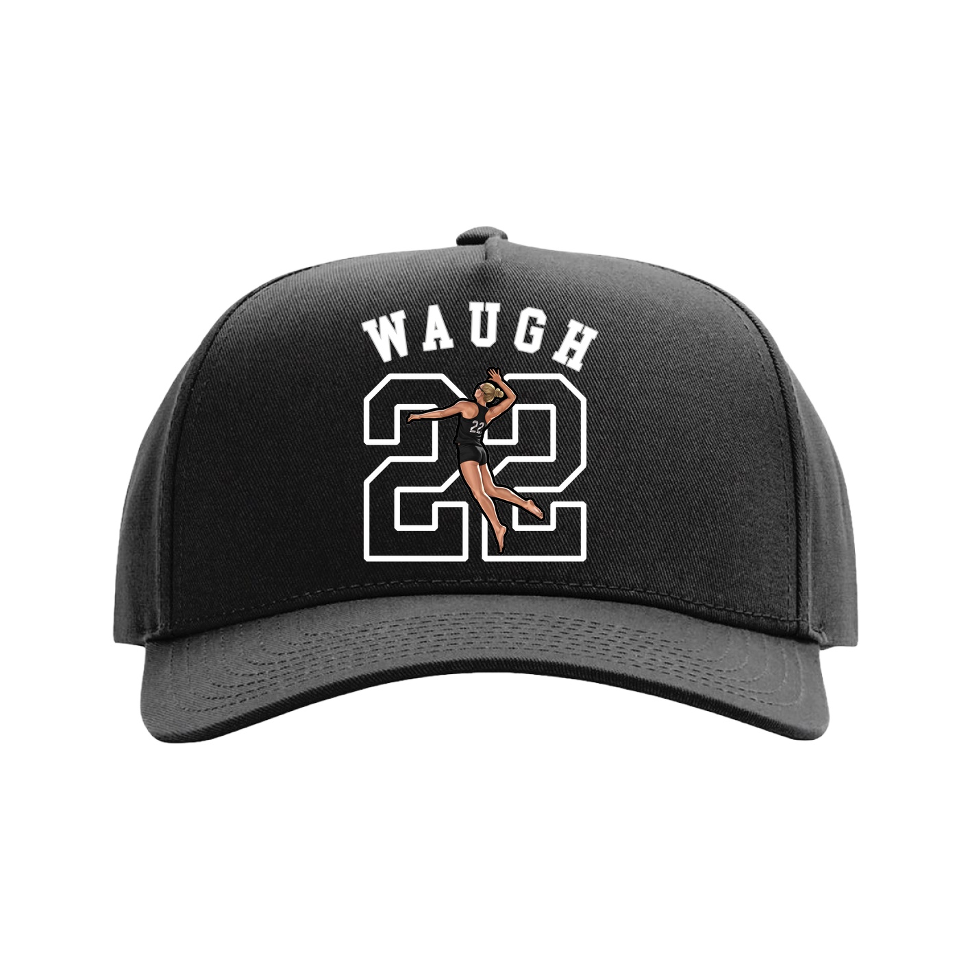 Full Fabric Five-Panel Champ Cap — Shirsey Arch in Black