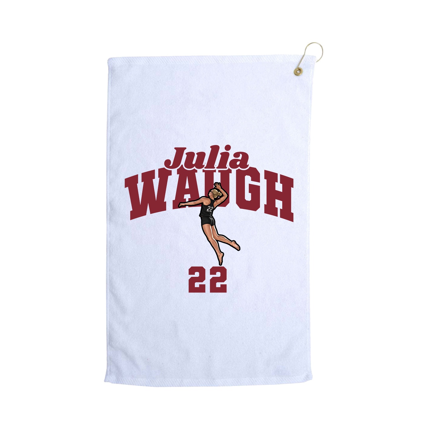 Golf Towel — Signature Arch in White
