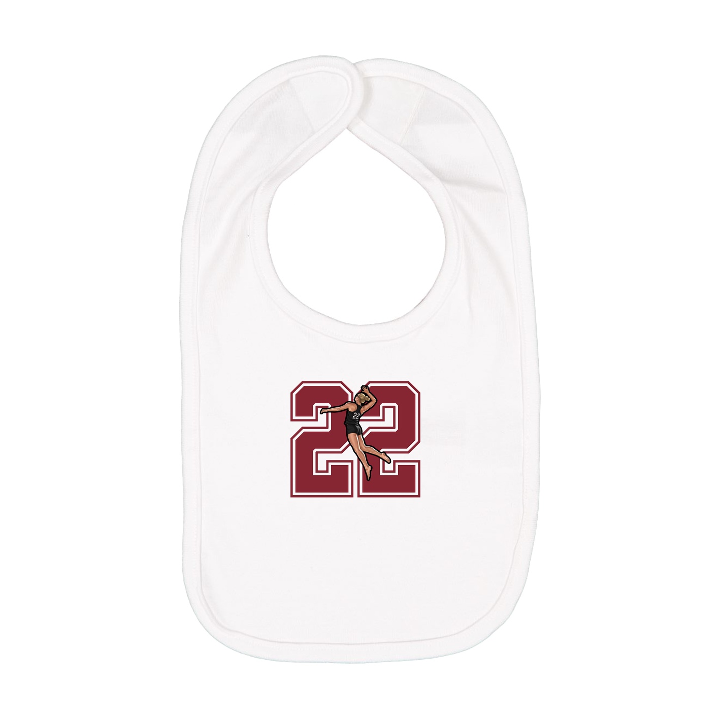 Infant Bib — Number in White