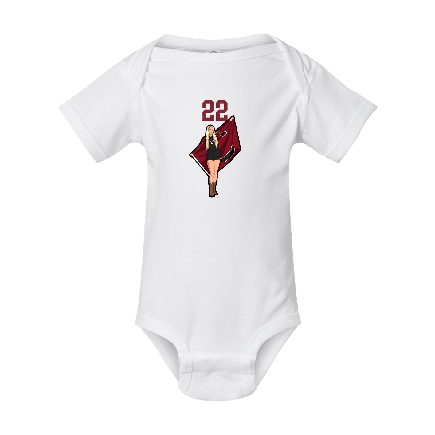 Baby Onesie — Number Top in White