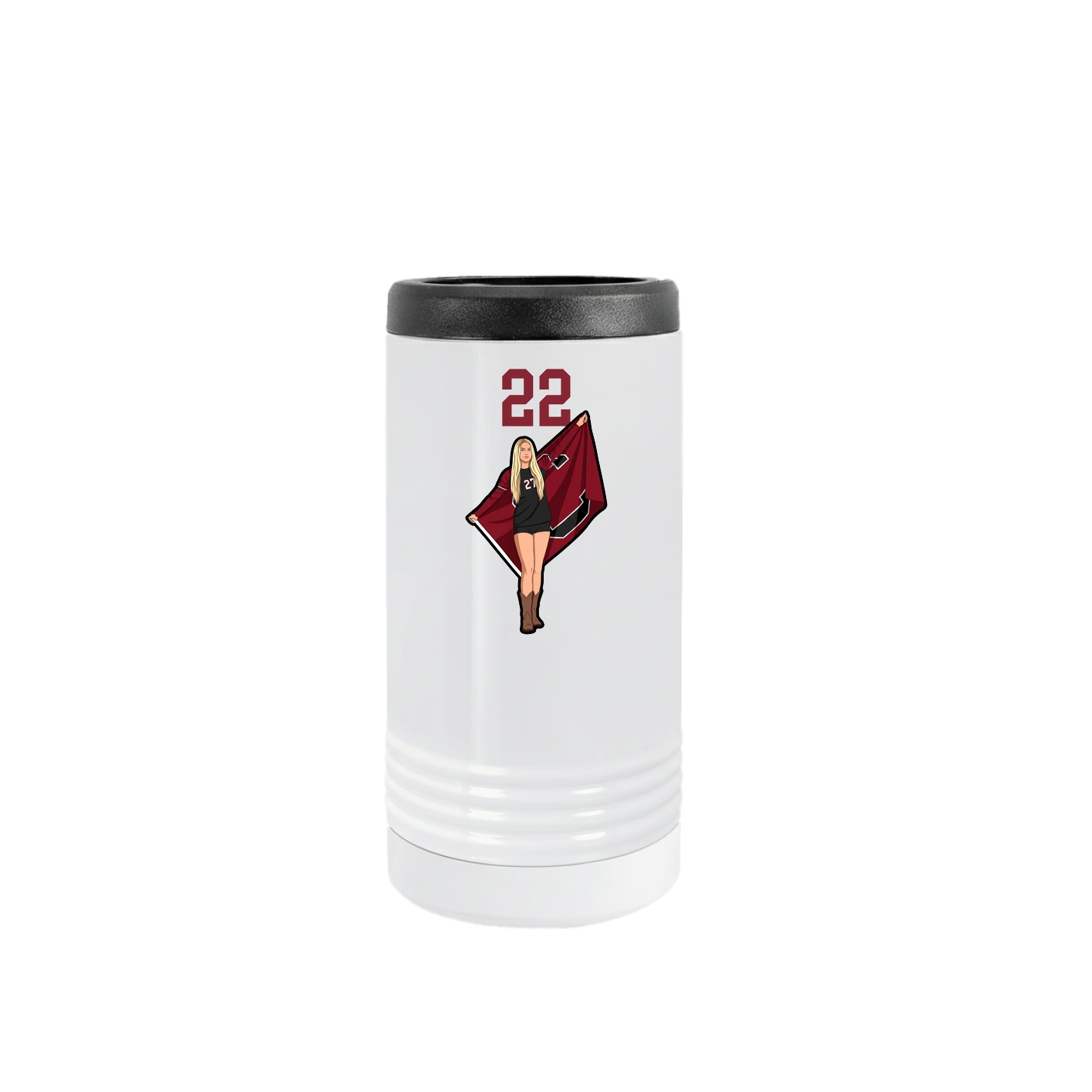 Slim Beverage Holder — Number Top in White