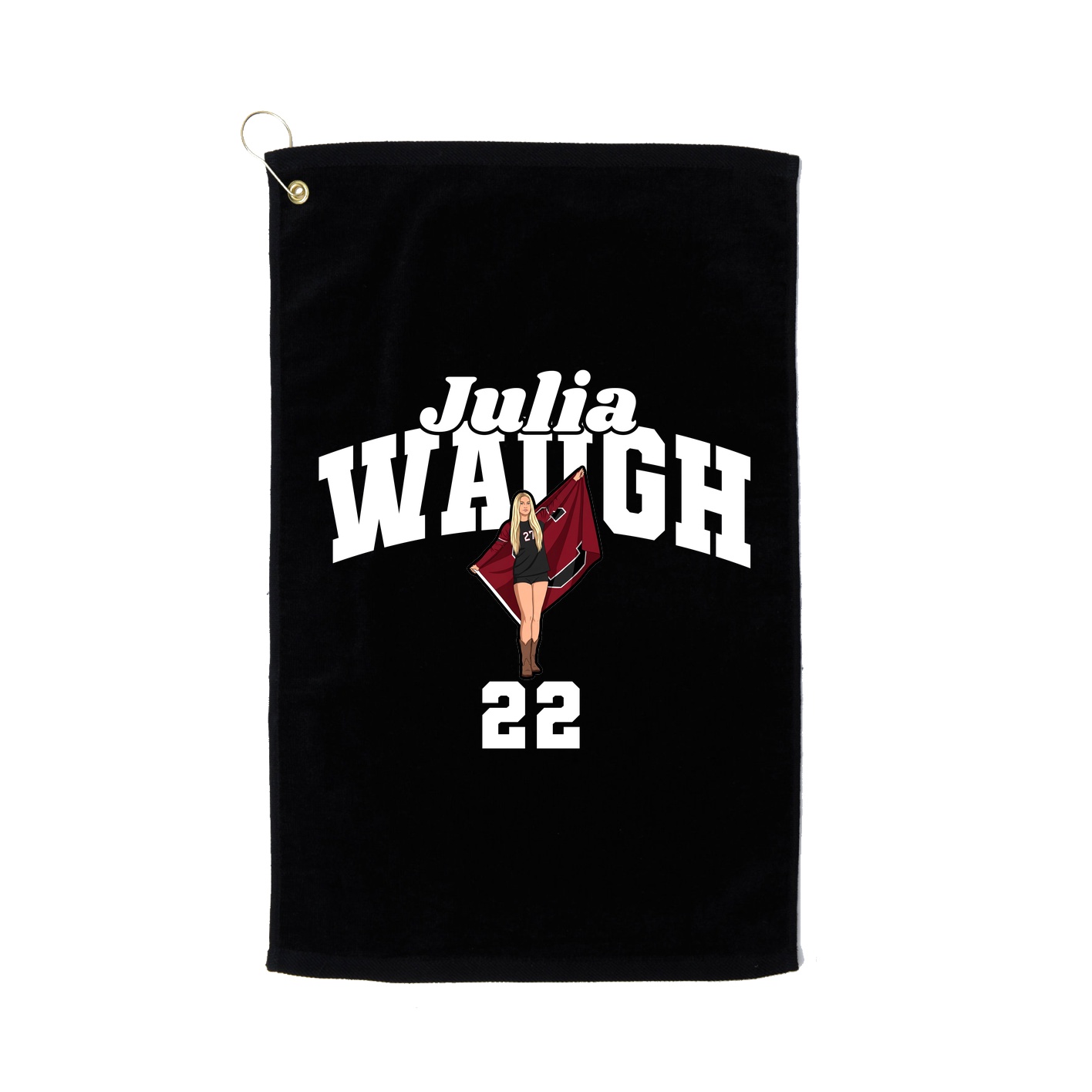 Golf Towel — Signature Arch in Black