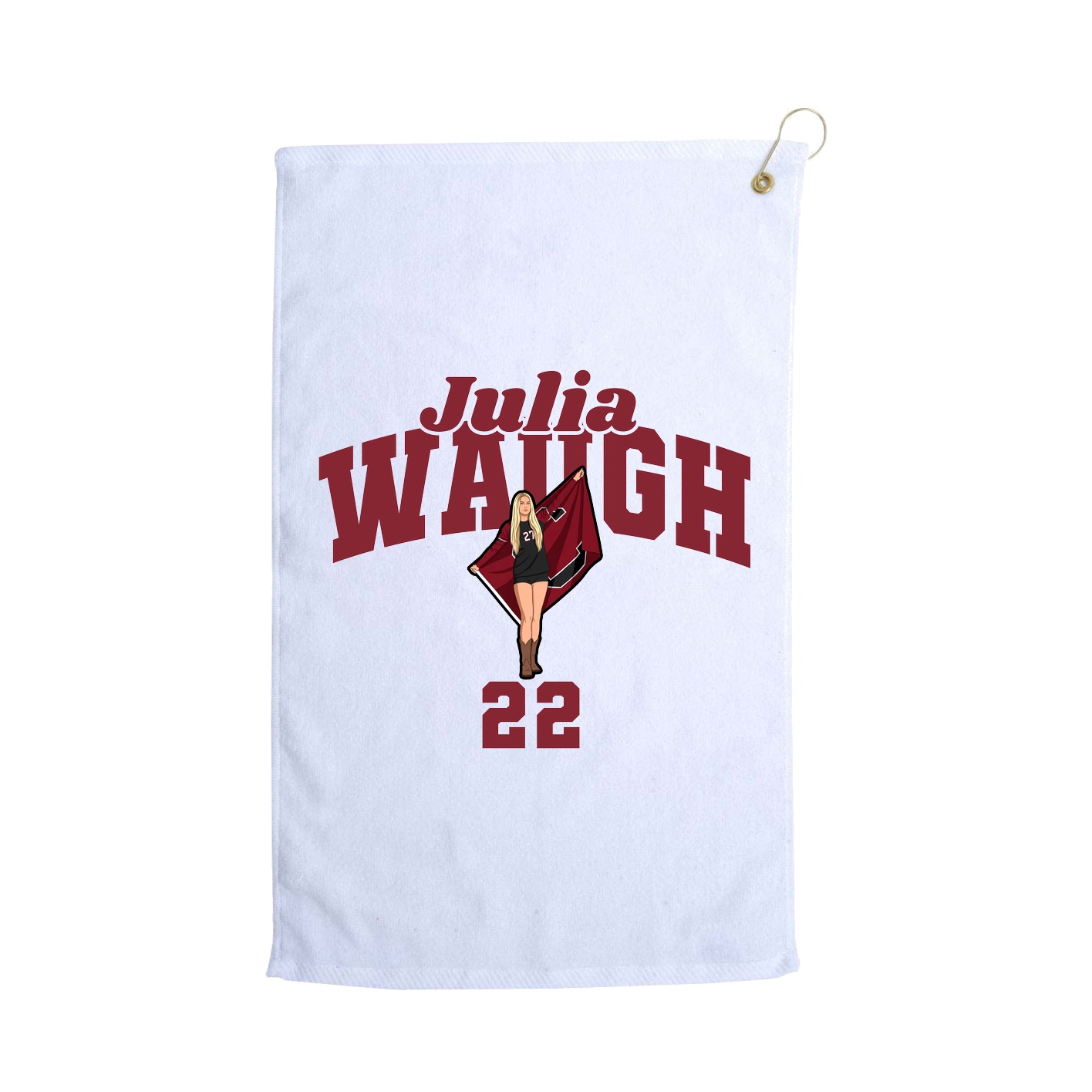 Golf Towel — Signature Arch in White