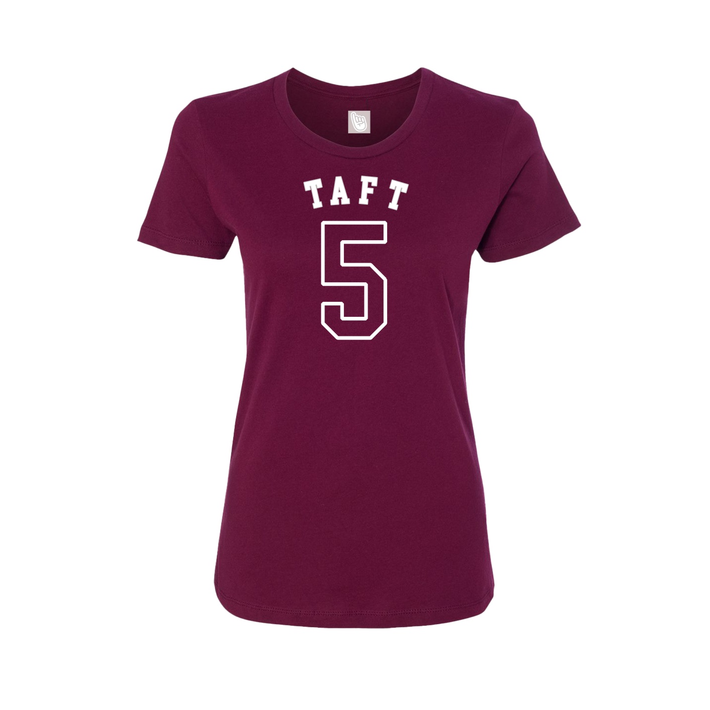 Fitted Women's Tee — Shirsey Arch in Maroon