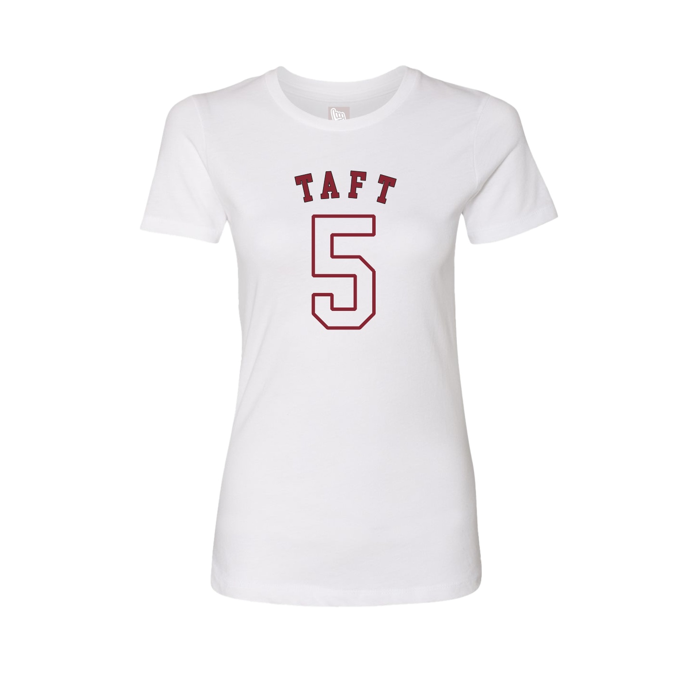 Fitted Women's Tee — Shirsey Arch in White