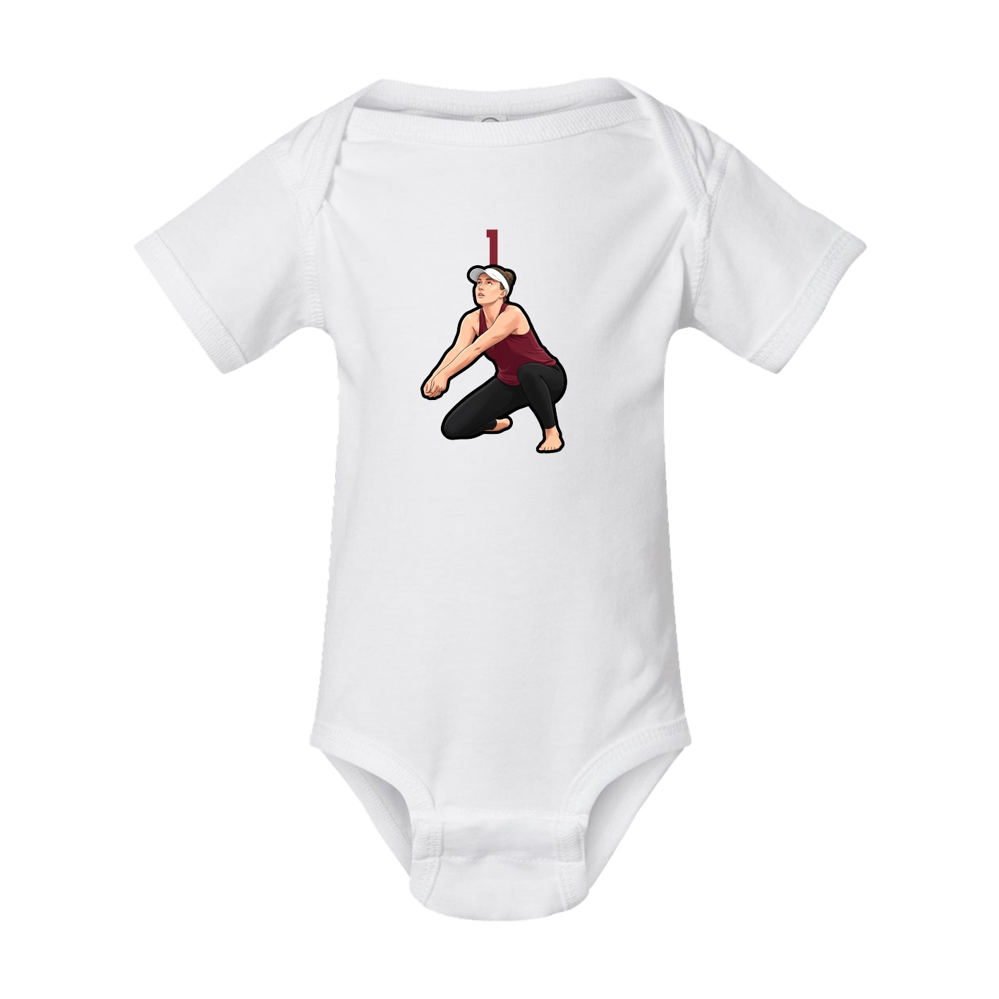 Baby Onesie — Number Top in White