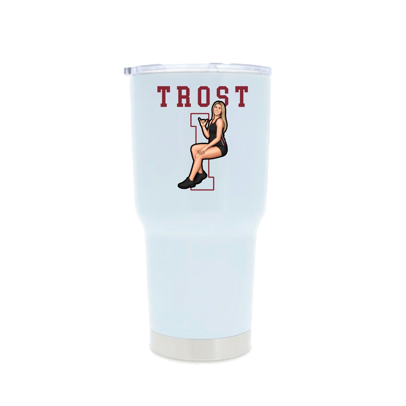 30oz Stainless Steel Tumbler — Shirsey in White