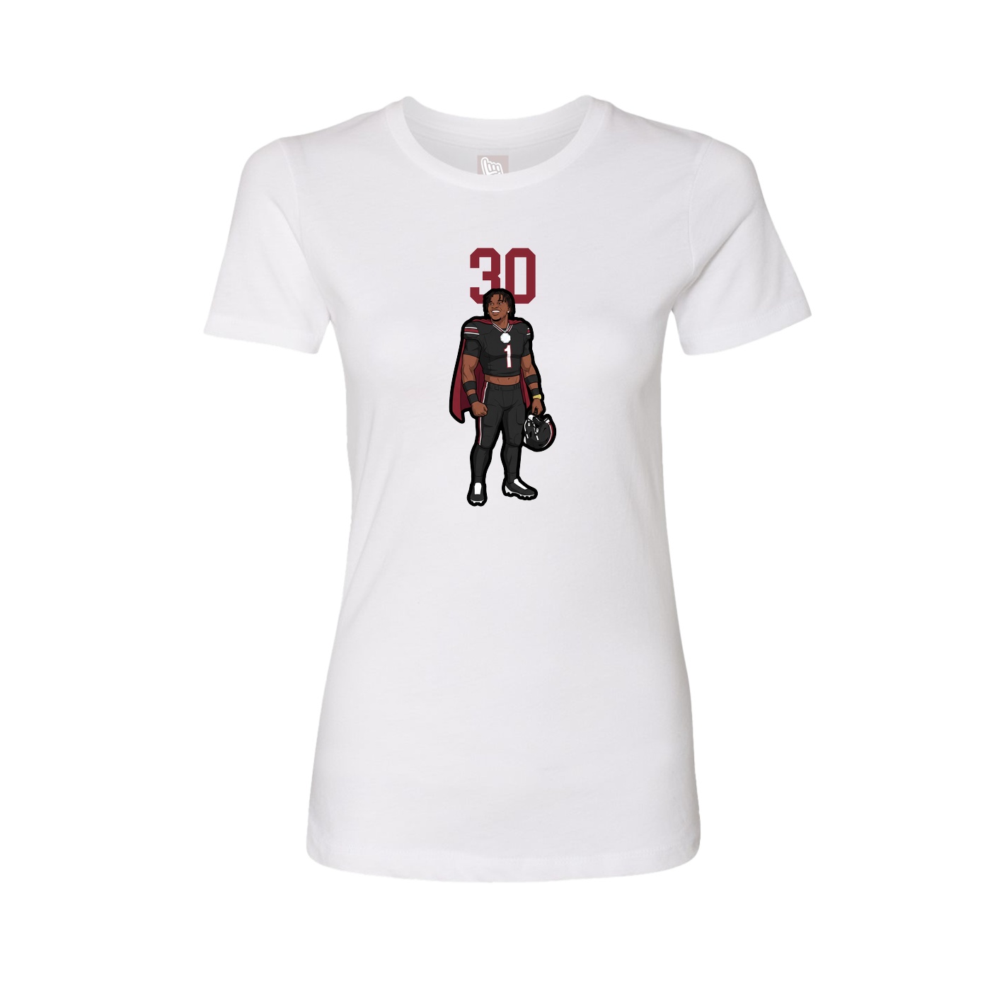 Fitted Women's Tee — Number Top in White