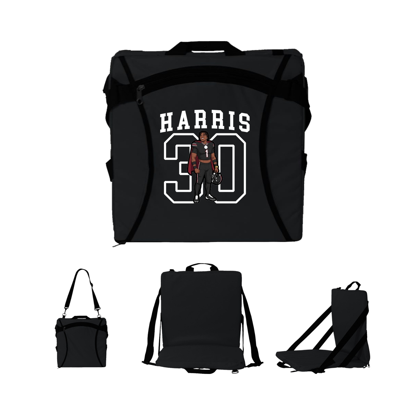 Folding Stadium Seat — Shirsey in Black