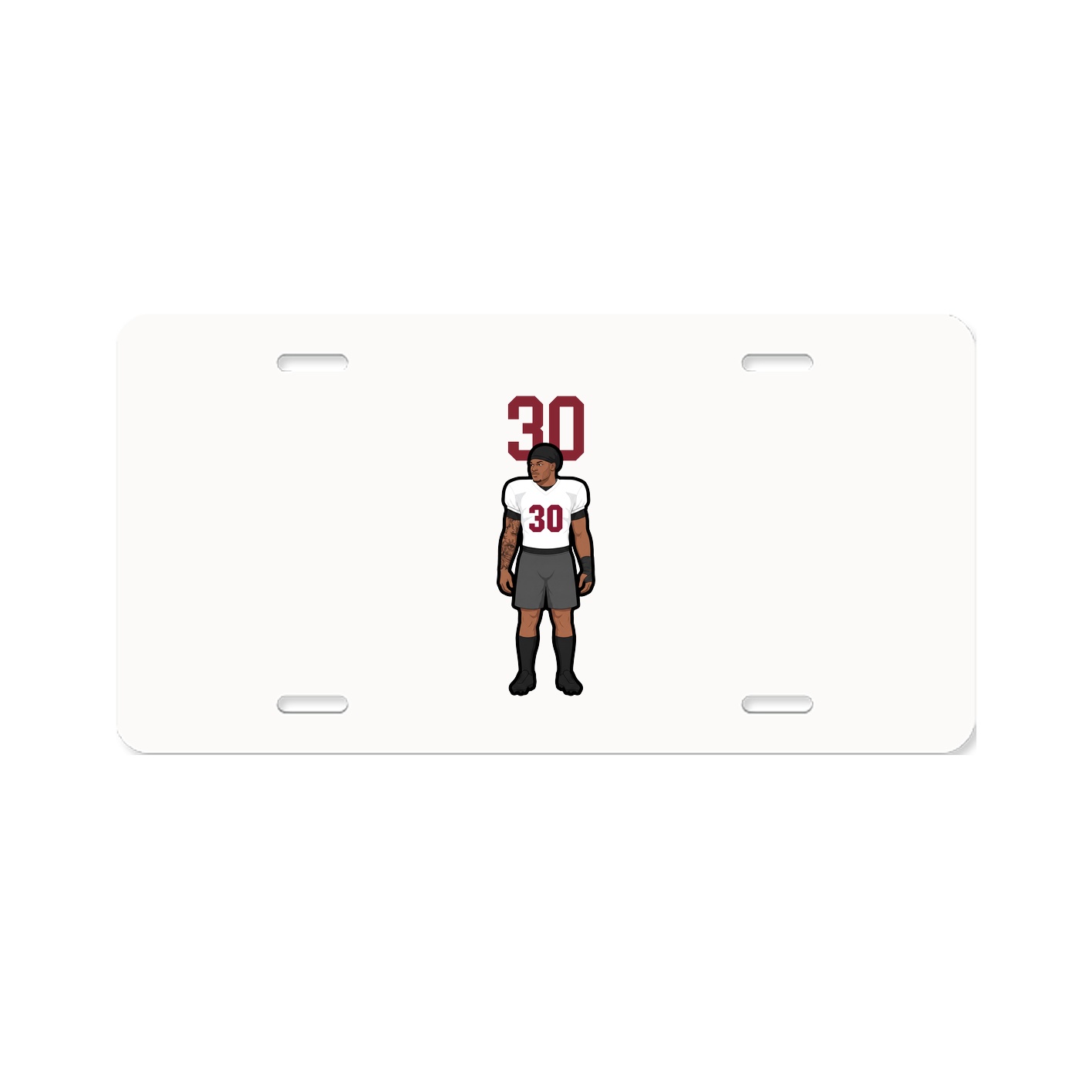 License Plate — Number Top in Classic