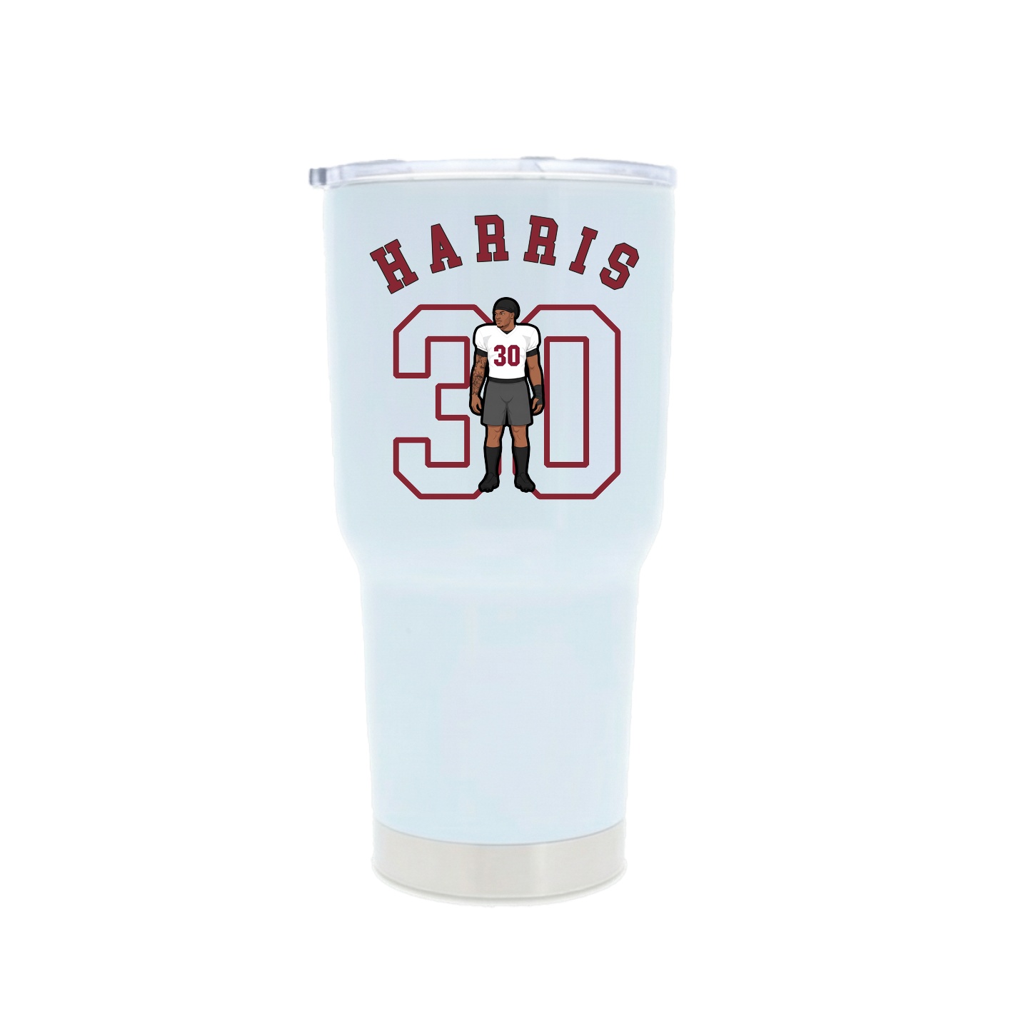 30oz Stainless Steel Tumbler — Shirsey Arch in White