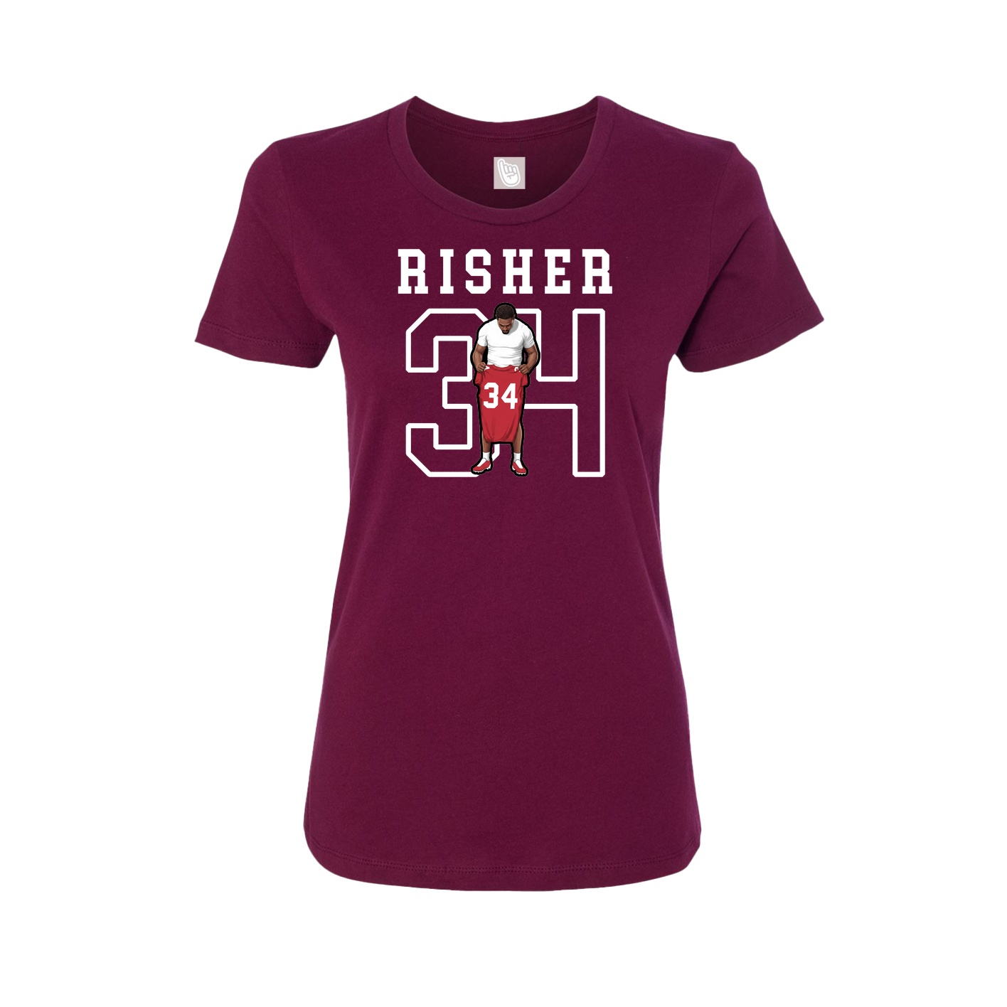 Fitted Women's Tee — Shirsey in Maroon