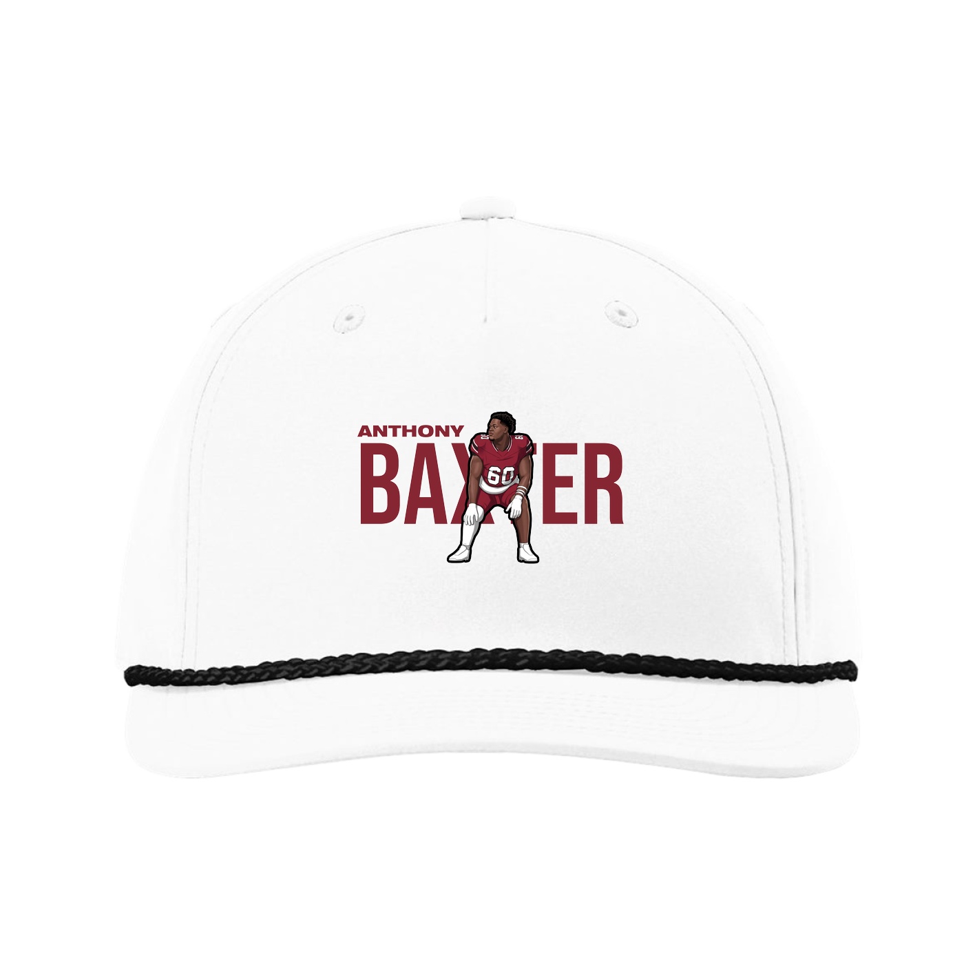 Five-Panel Classic Rope Cap — Player Name in White