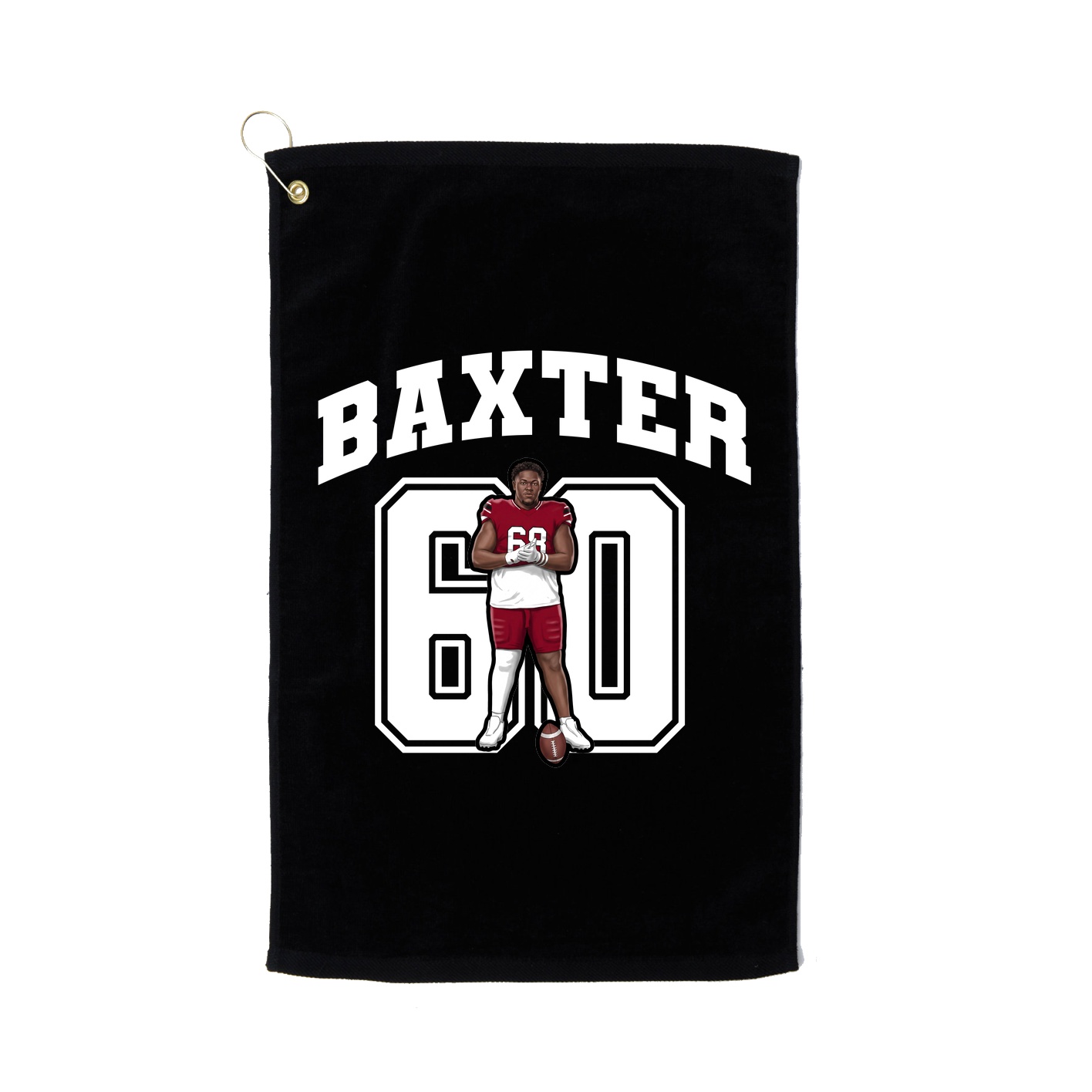 Golf Towel — Number in Black