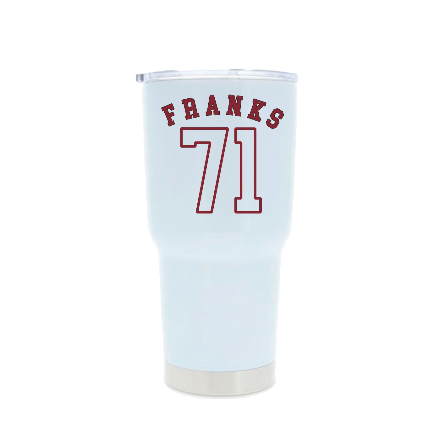 30oz Stainless Steel Tumbler — Shirsey Arch in White