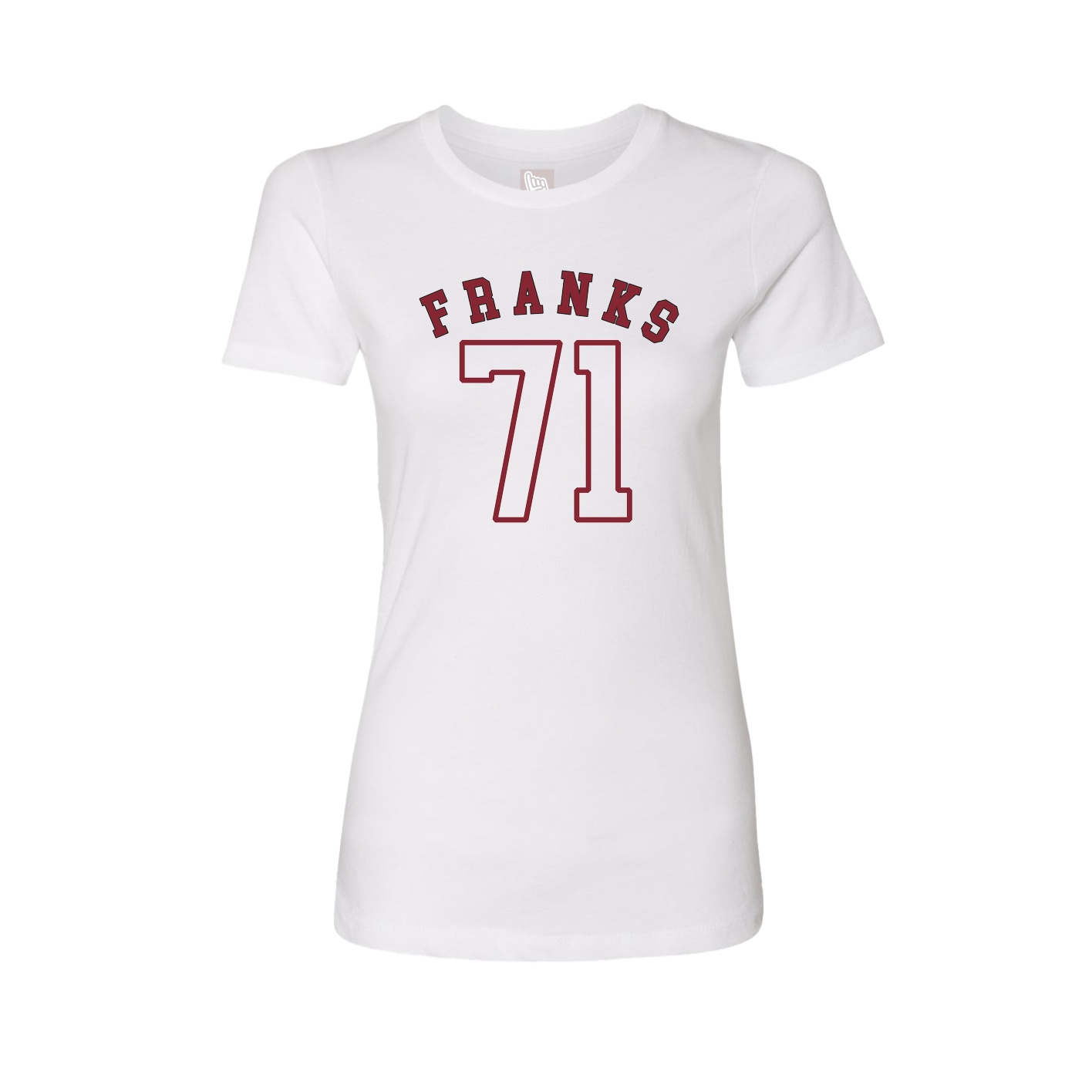 Fitted Women's Tee — Shirsey Arch in White