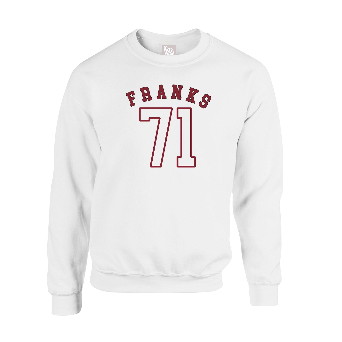 Fleece Crew — Shirsey Arch in White