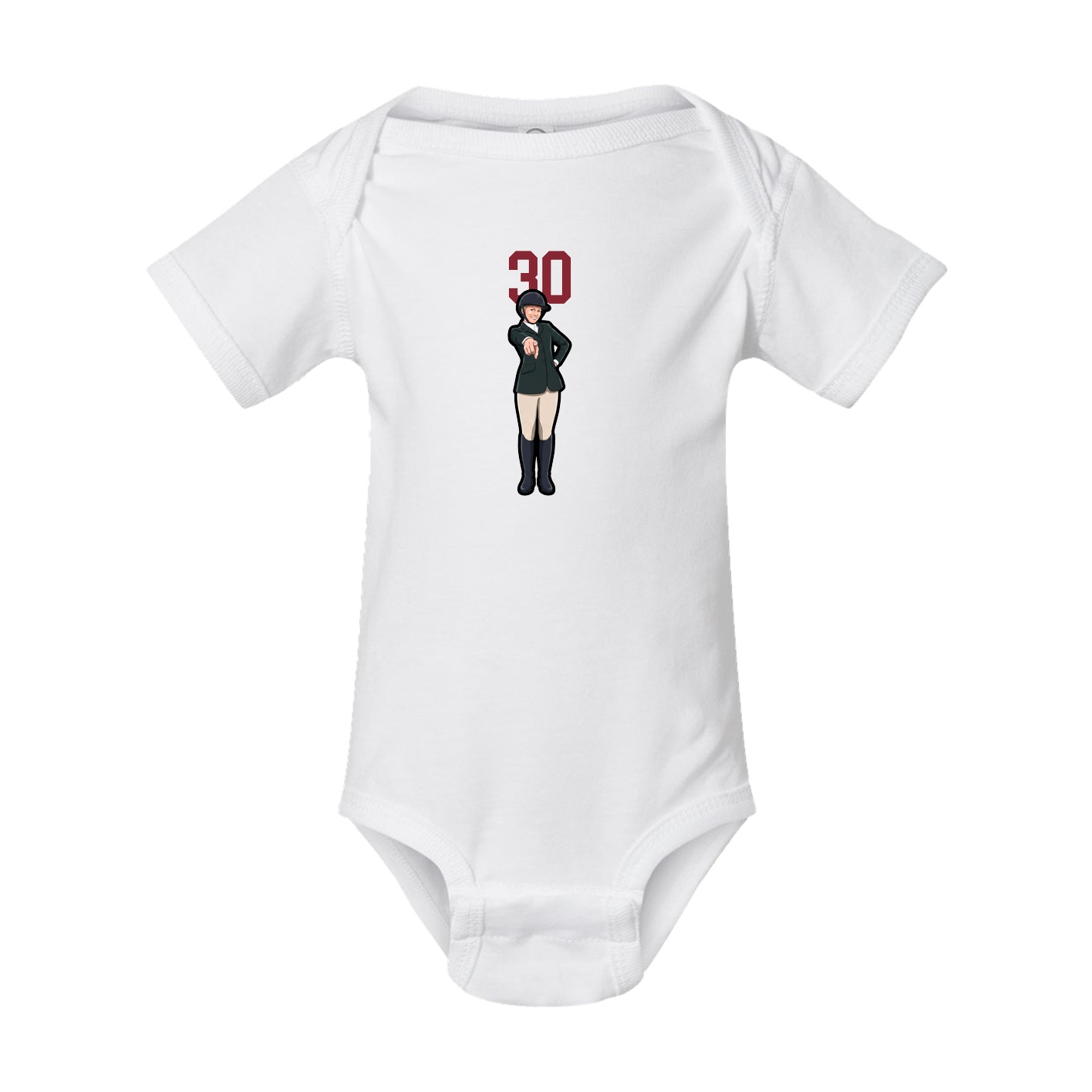 Baby Onesie — Number Top in White
