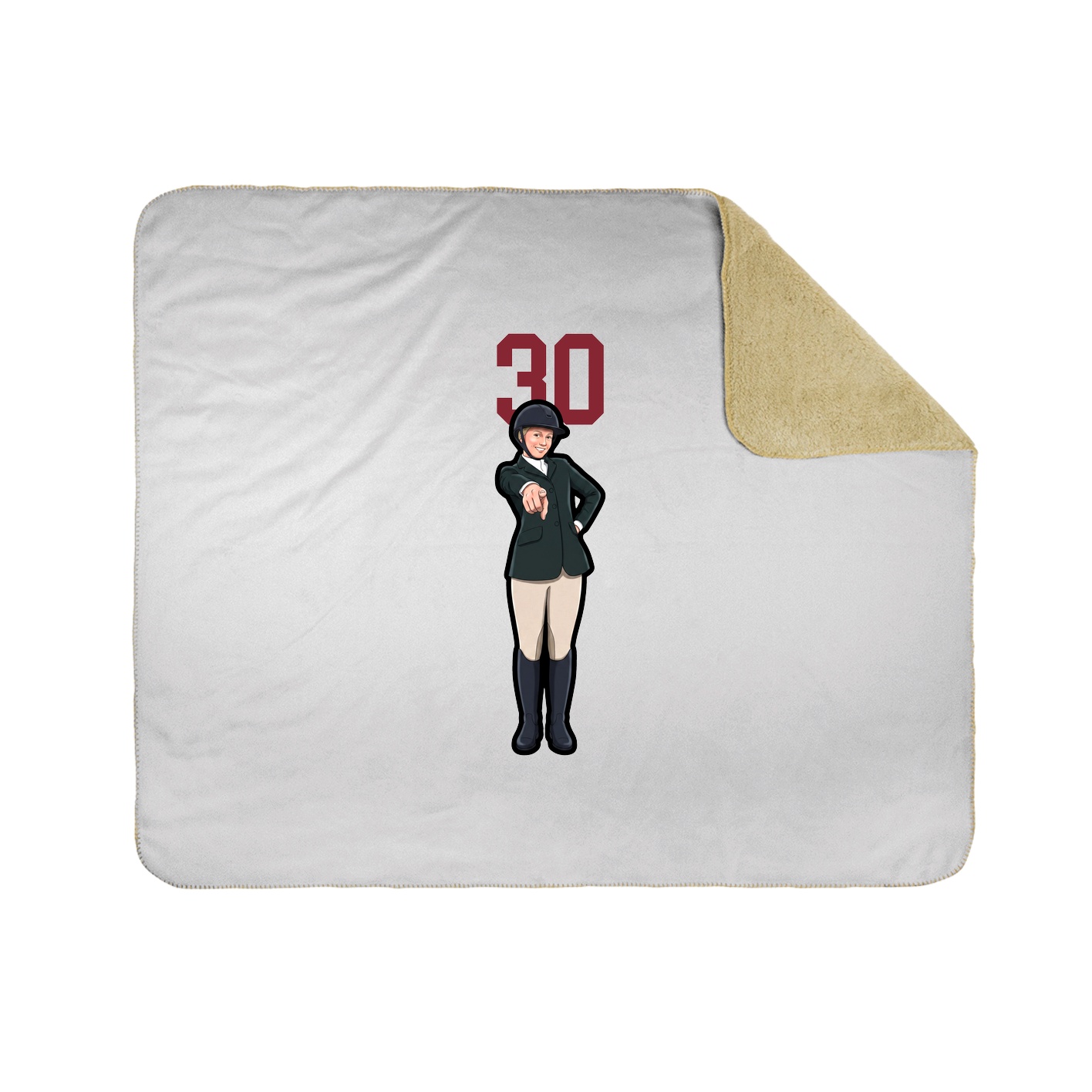Throw Blanket — Number Top in White