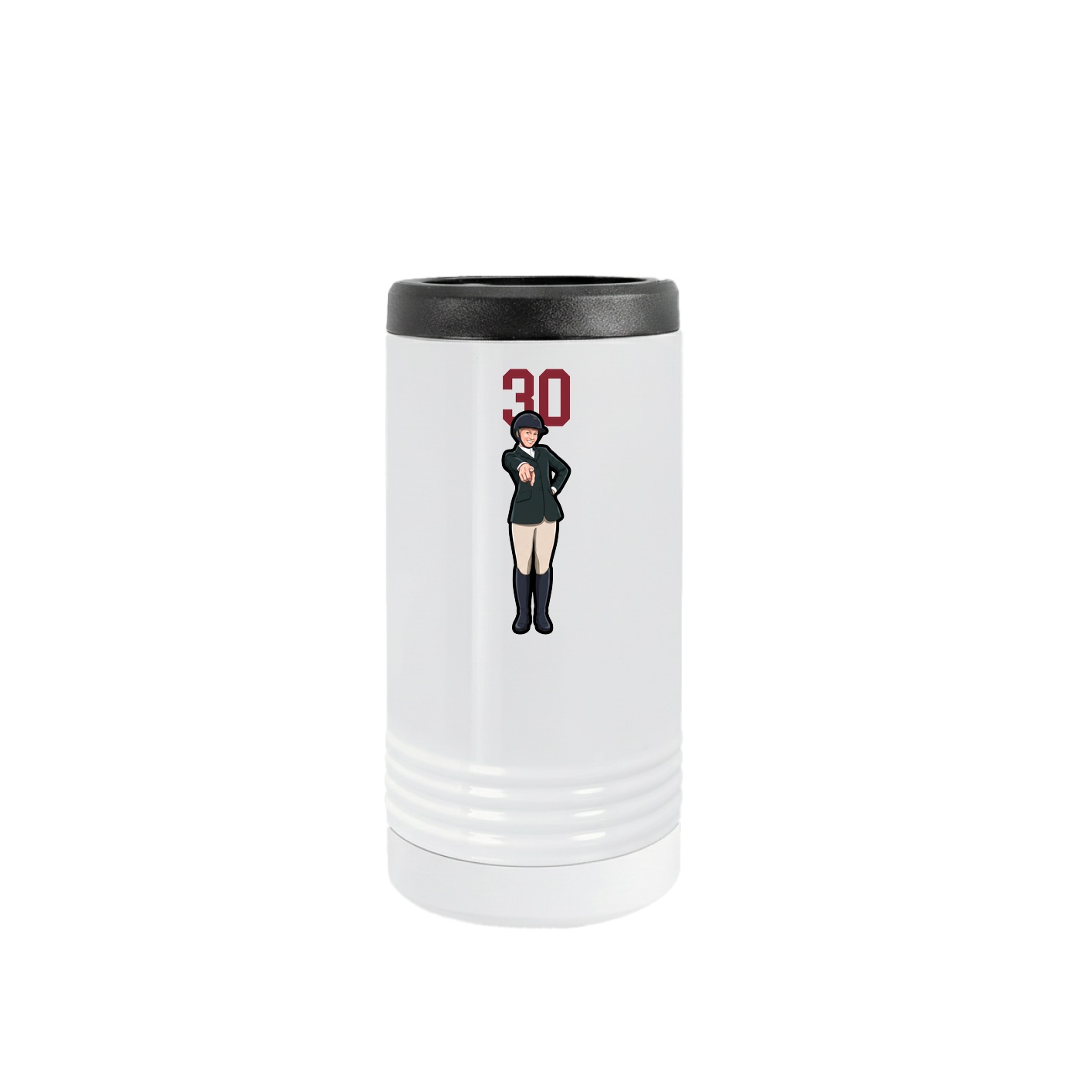 Slim Beverage Holder — Number Top in White