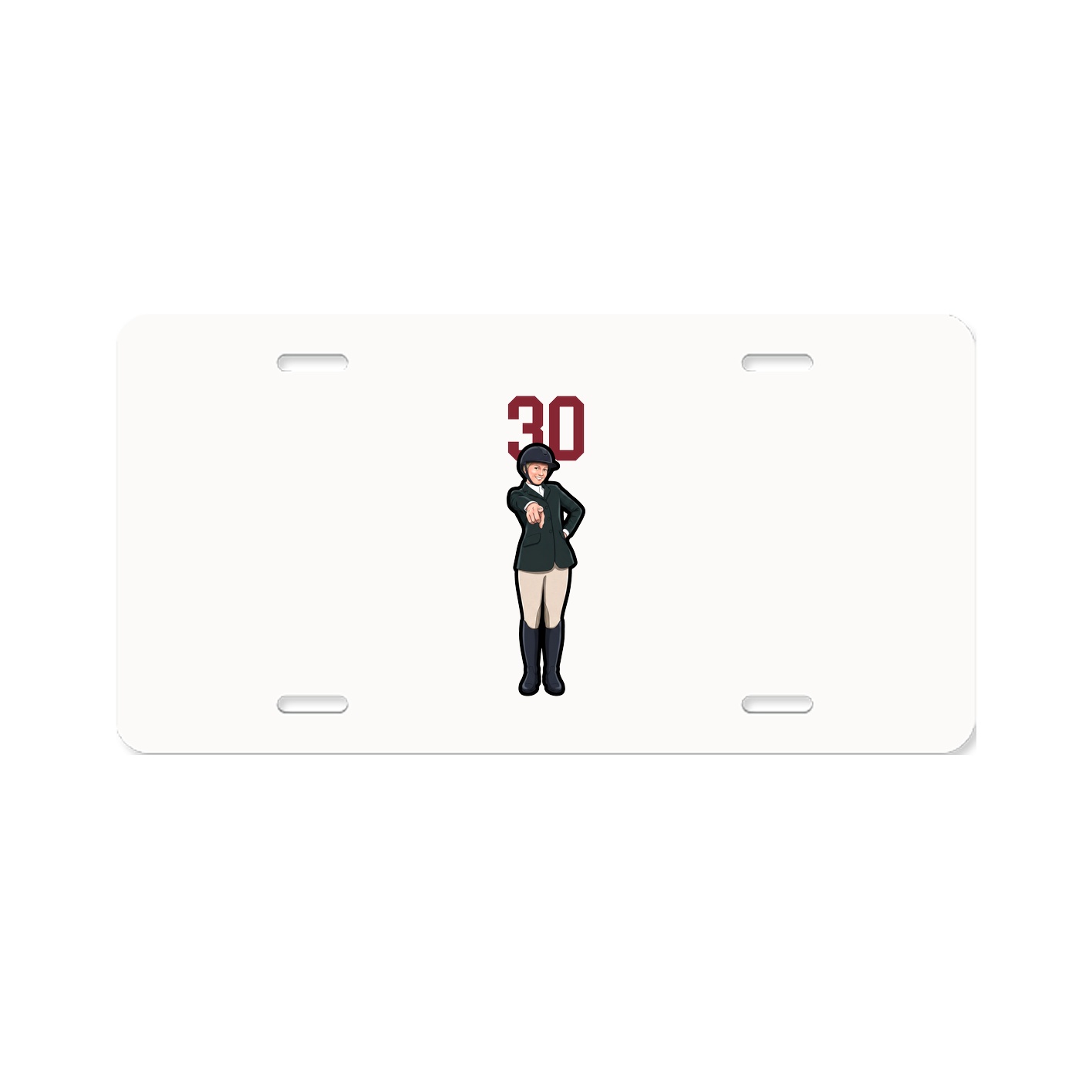 License Plate — Number Top in Classic