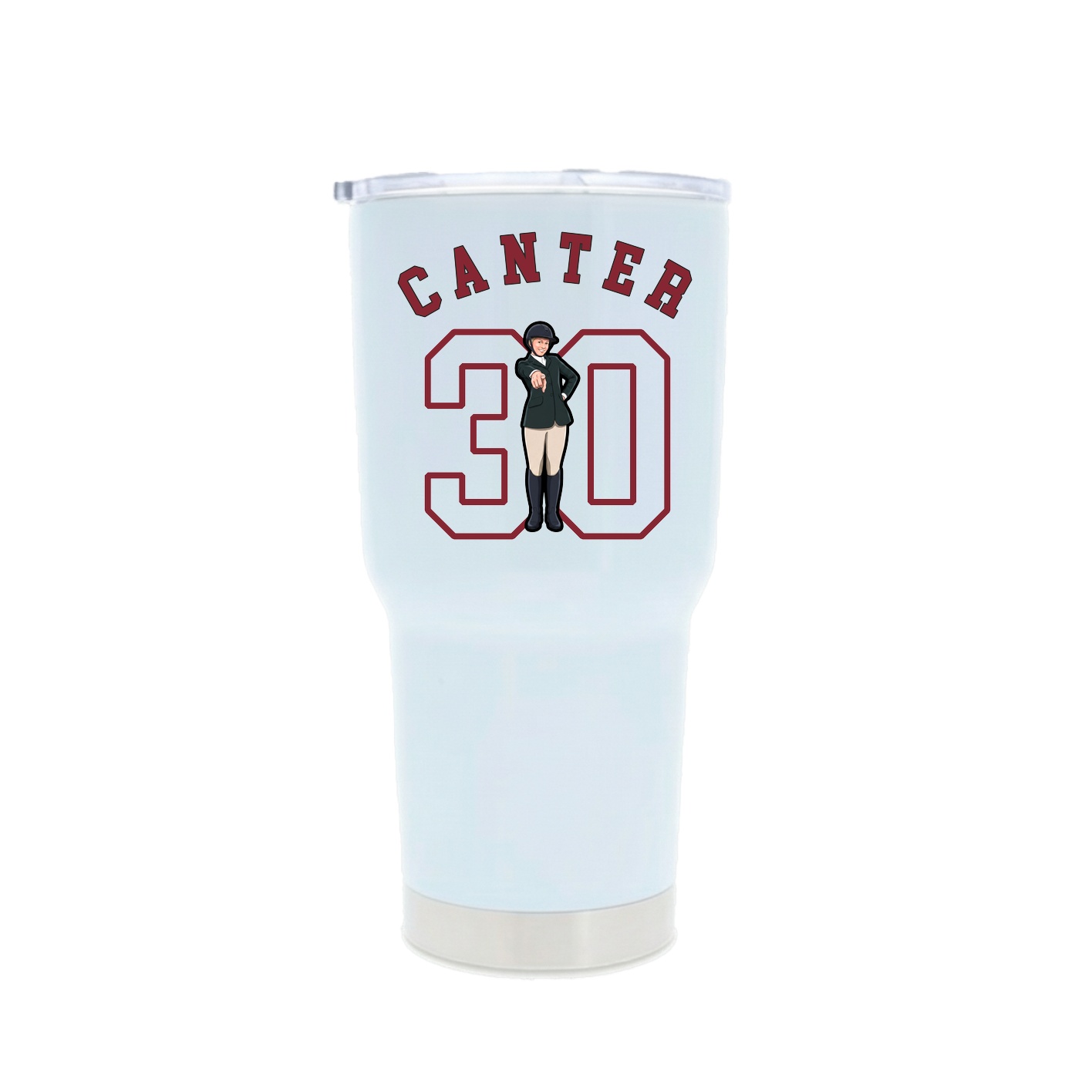 30oz Stainless Steel Tumbler — Shirsey Arch in White