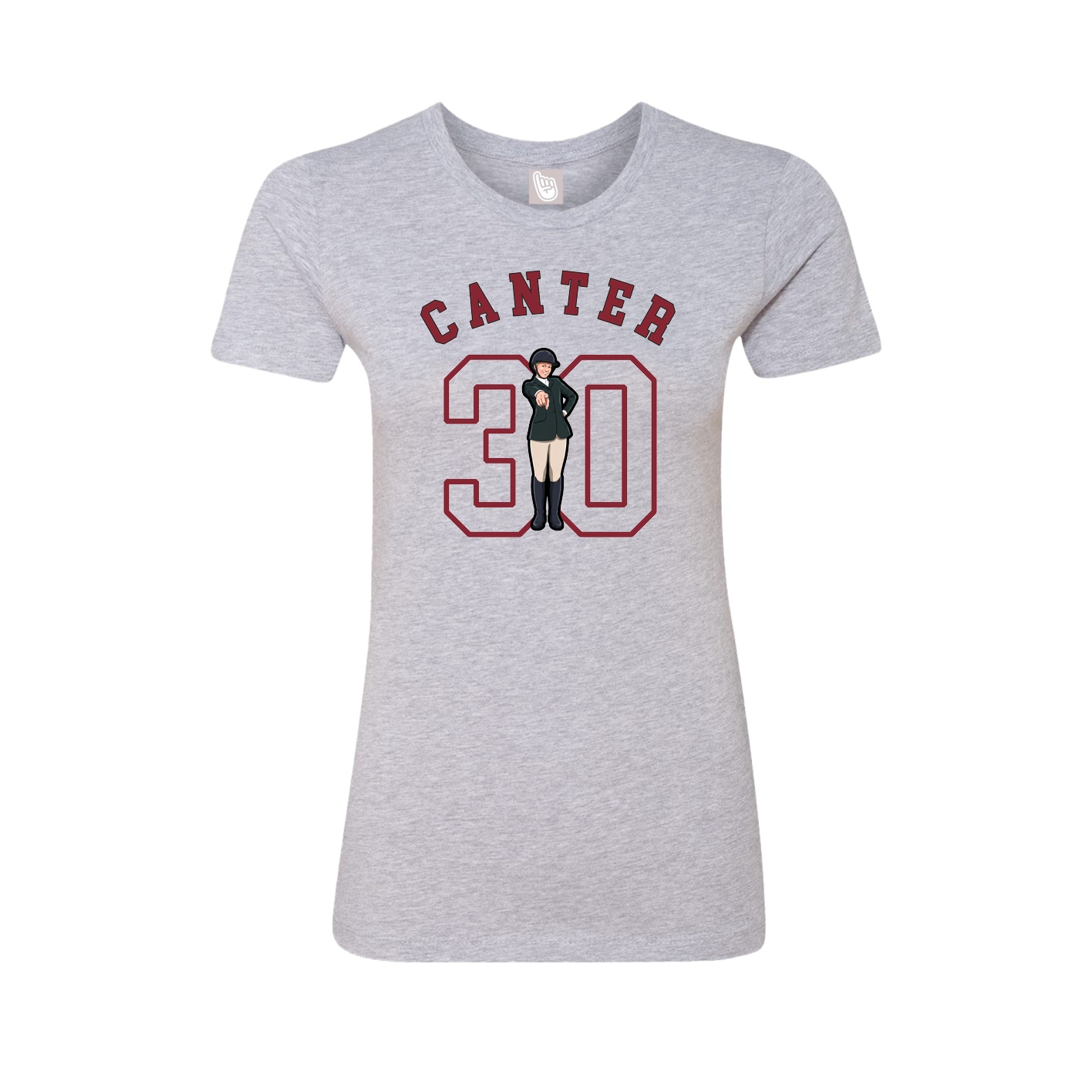 Fitted Women's Tee — Shirsey Arch in Grey